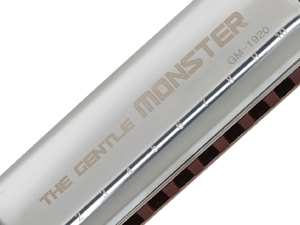 JDR Blues Harmonica Key of C Gentle Monster, GM1920 Wood Blues Armonica 10 Hole Compromise Tuning Harp for Adults Professional Beginners Mouth Organ with Case