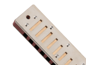 JDR Blues Harmonica Key of C Gentle Monster, GM1920 Wood Blues Armonica 10 Hole Compromise Tuning Harp for Adults Professional Beginners Mouth Organ with Case