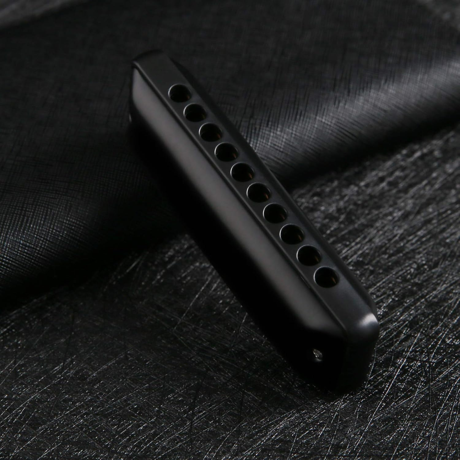 JDR Harmonica Key of C Ninja, Blues Mini Harp 10 Holes 20 Tones Musical with Case for Adults Kids Beginners Teacher Professional Students Musician Folk Rock Standard Diatonic Mouth Organ Black