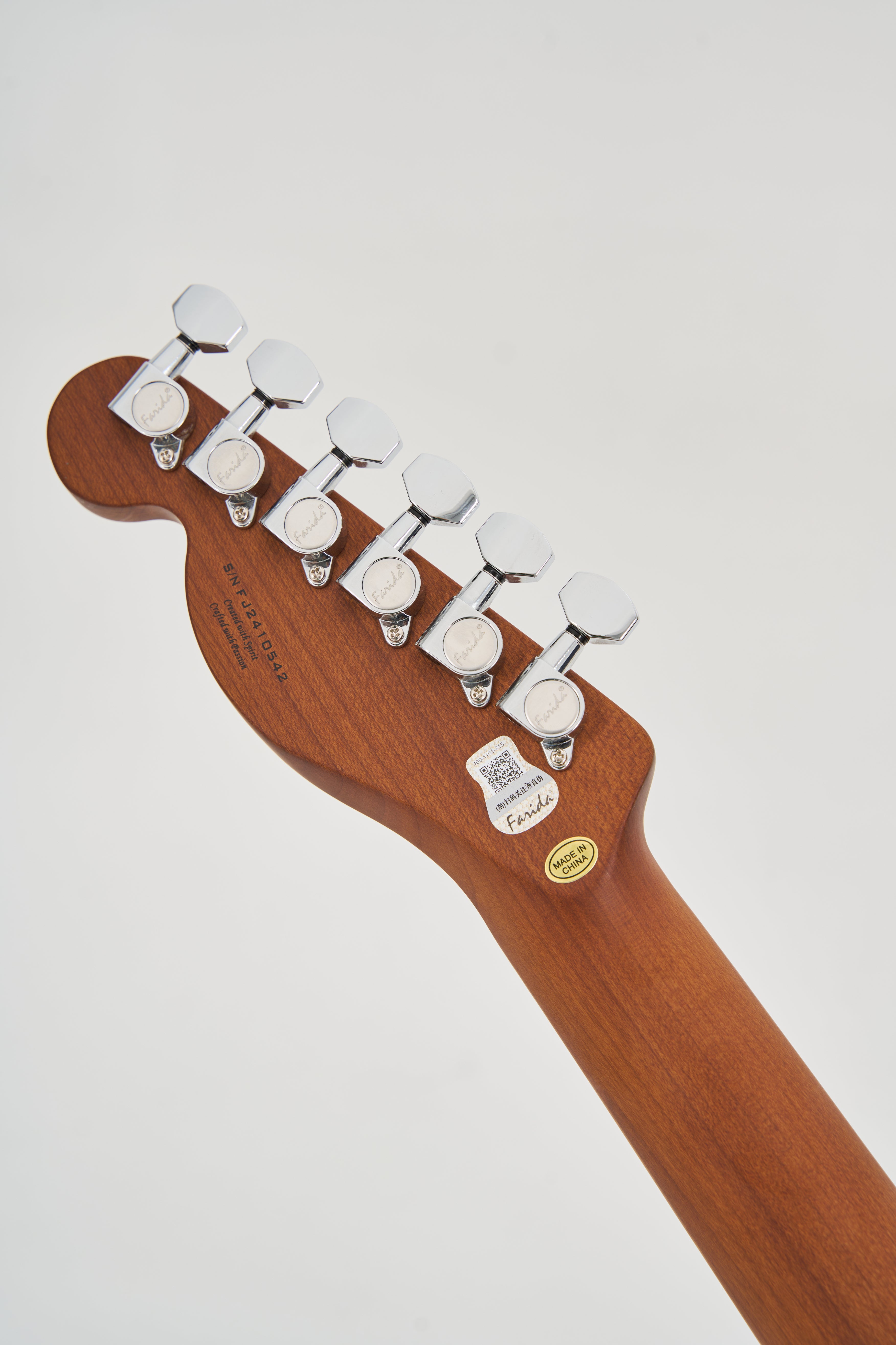 Farida F-5120 TELE Electric Guitar with 648mm Scale Length, 22 Frets, Carbonized Maple Neck & Body, Sound-TD4 Pickup, Classic C-Shape