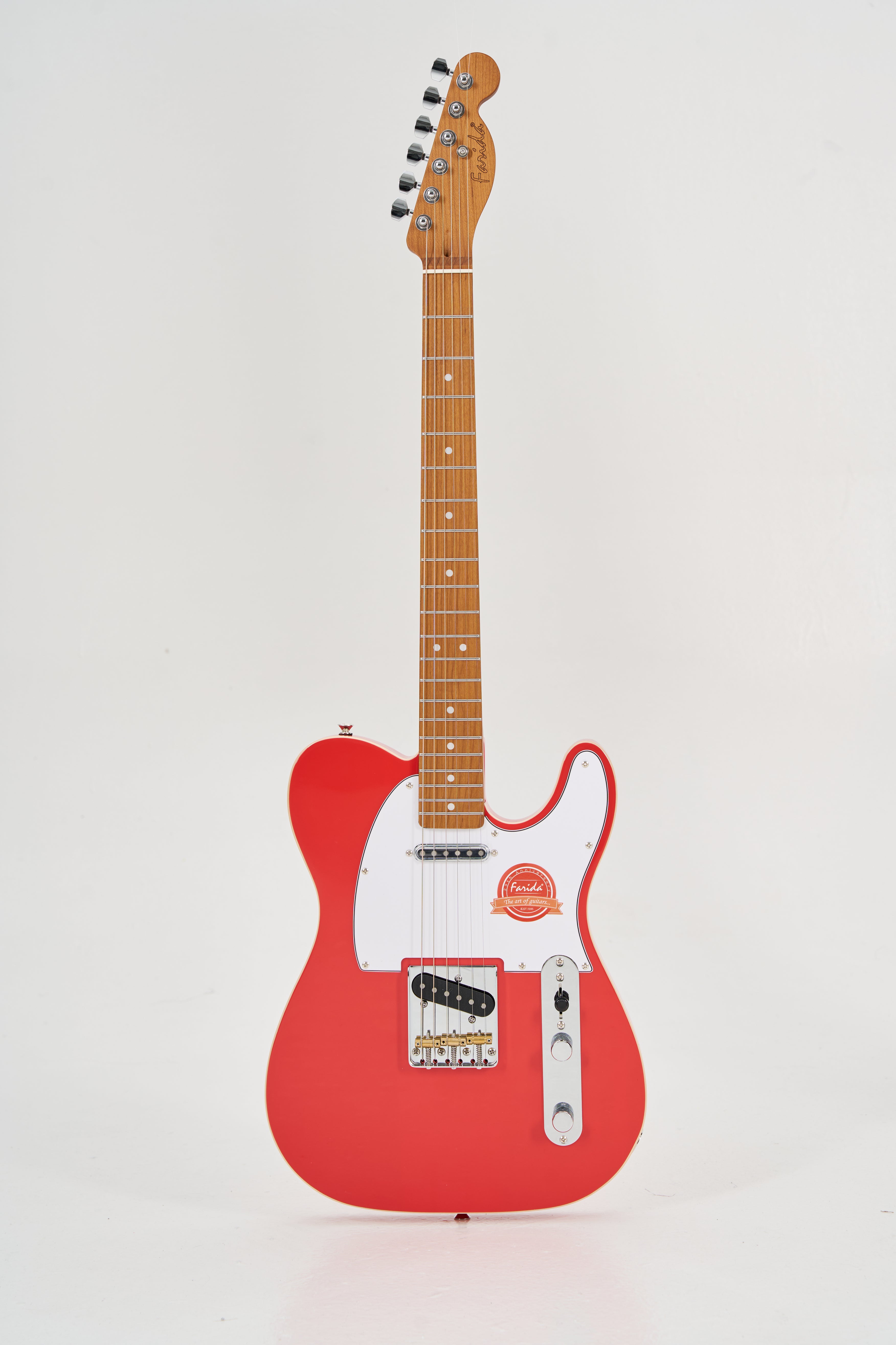 Farida F-5120 TELE Electric Guitar with 648mm Scale Length, 22 Frets, Carbonized Maple Neck & Body, Sound-TD4 Pickup, Classic C-Shape