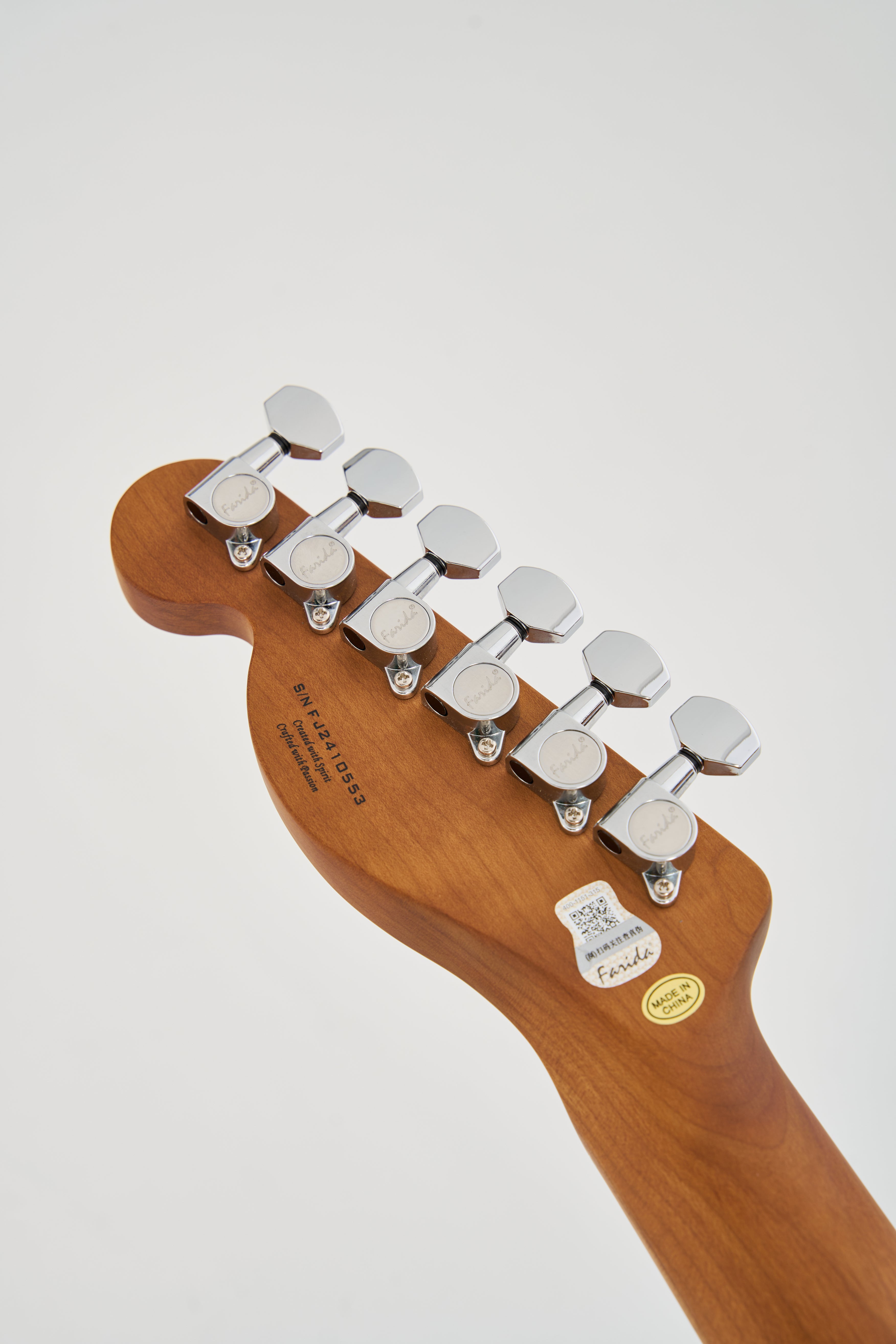 Farida F-5120 TELE Electric Guitar with 648mm Scale Length, 22 Frets, Carbonized Maple Neck & Body, Sound-TD4 Pickup, Classic C-Shape