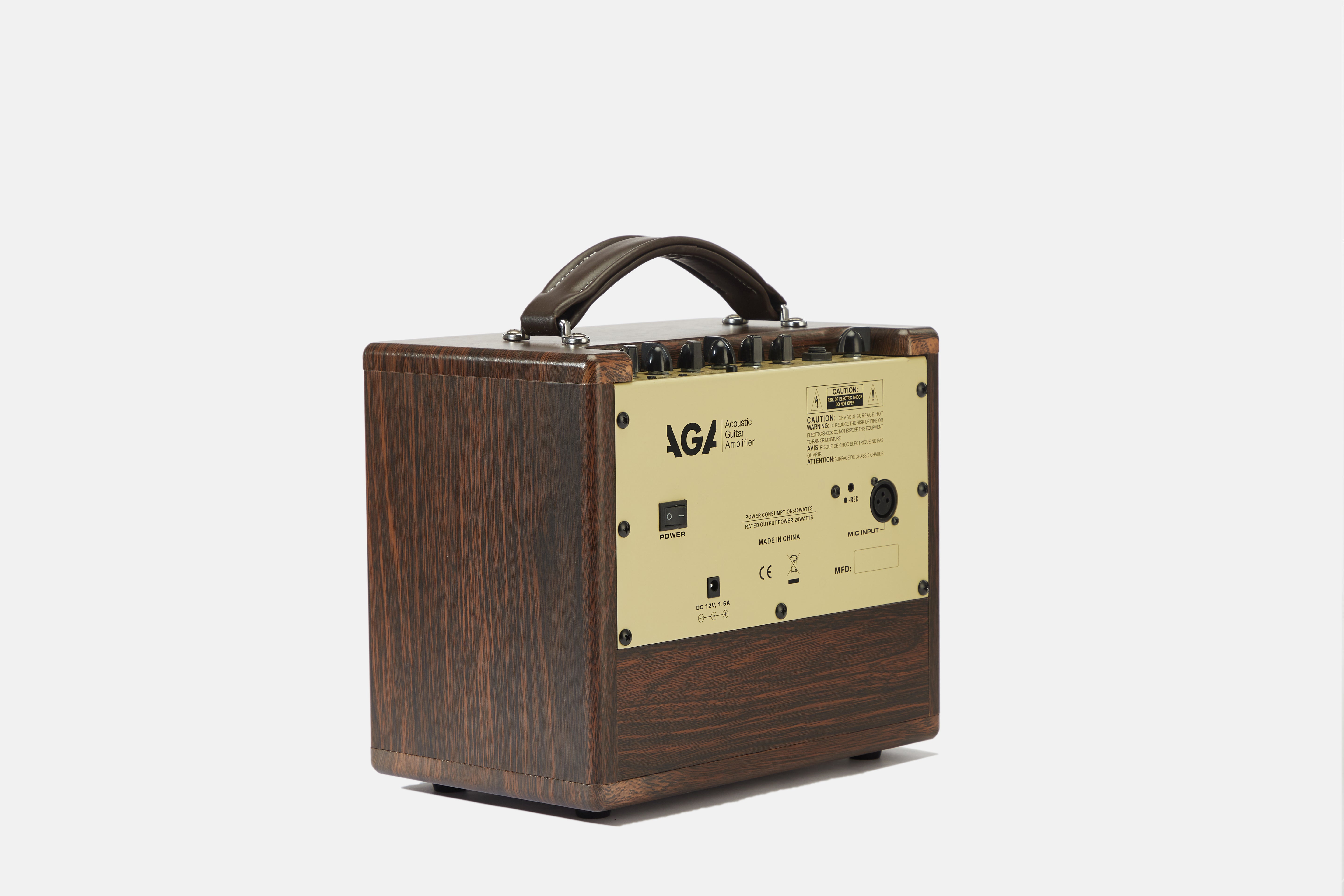 AGA GA Series Acoustic Guitar Amp ā GA-3P & GA-5P Models ā Wooden Shell, Bluetooth 5.0, Reverb/Chorus Effects, Rechargeable Battery, USB Recording, 6.5ā Full-Range Speaker