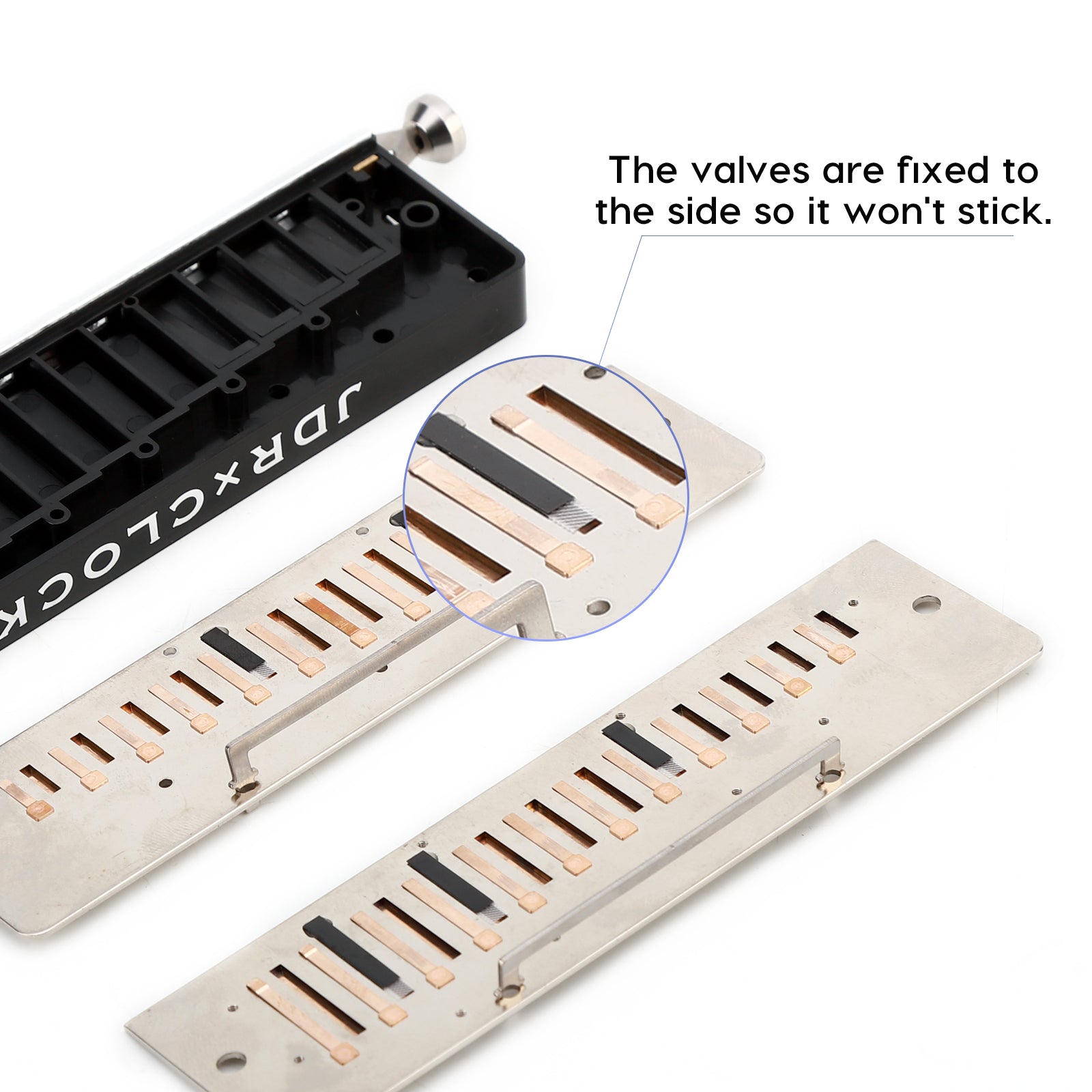 JDR Quartz Chromatic Harmonica C Key 12 Holes 48 Tones Chromonica Half Valves Easy Bending No Sticky Valves Mouth Organ Harp for Kids Beginner Adults Professional Player Parents