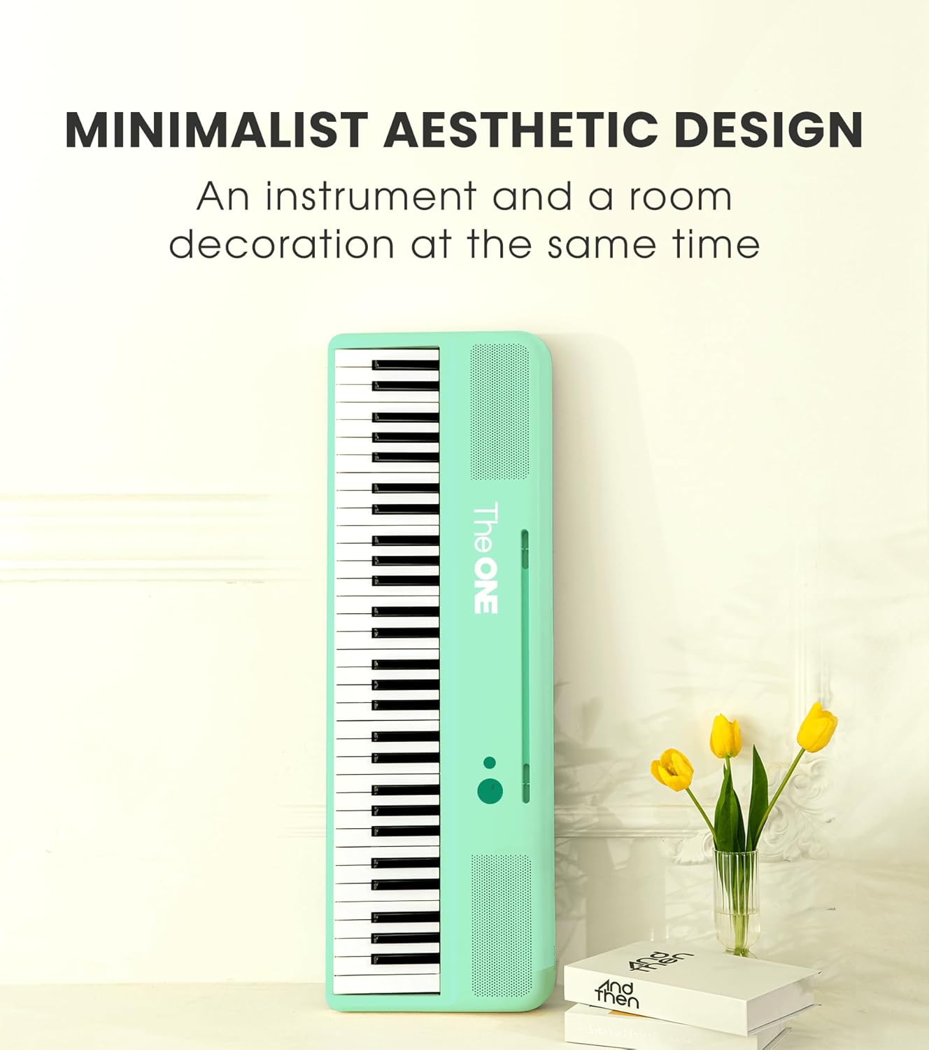 The ONE Smart Keyboard COLOR 61 Keys Piano Keyboard, Music Keyboard with 256 Timbres, 64 Polyphony, 6 Speakers, Built-in LED Lights and Free Apps