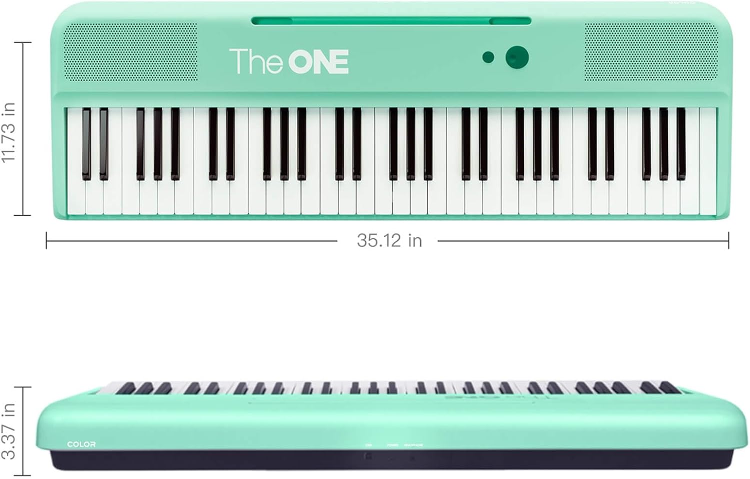 The ONE Smart Keyboard COLOR 61 Keys Piano Keyboard, Music Keyboard with 256 Timbres, 64 Polyphony, 6 Speakers, Built-in LED Lights and Free Apps