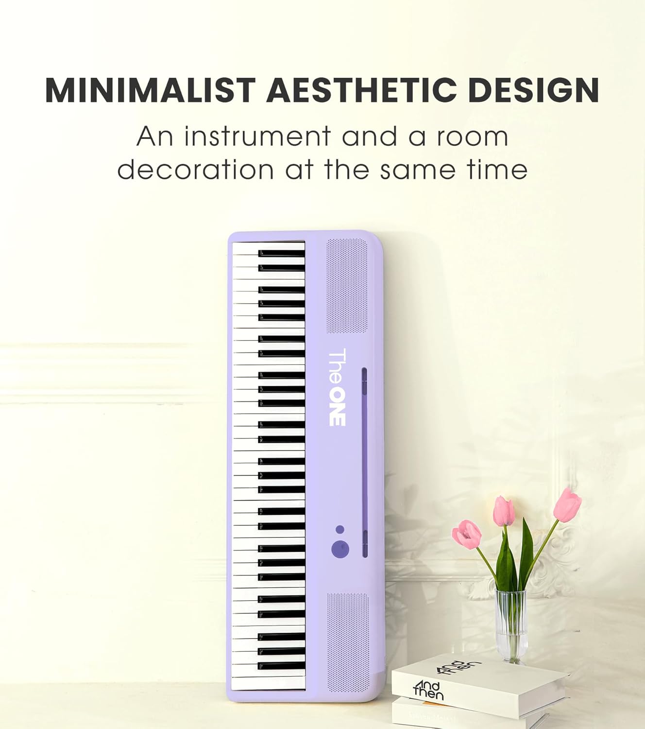 The ONE Smart Keyboard COLOR 61 Keys Piano Keyboard, Music Keyboard with 256 Timbres, 64 Polyphony, 6 Speakers, Built-in LED Lights and Free Apps