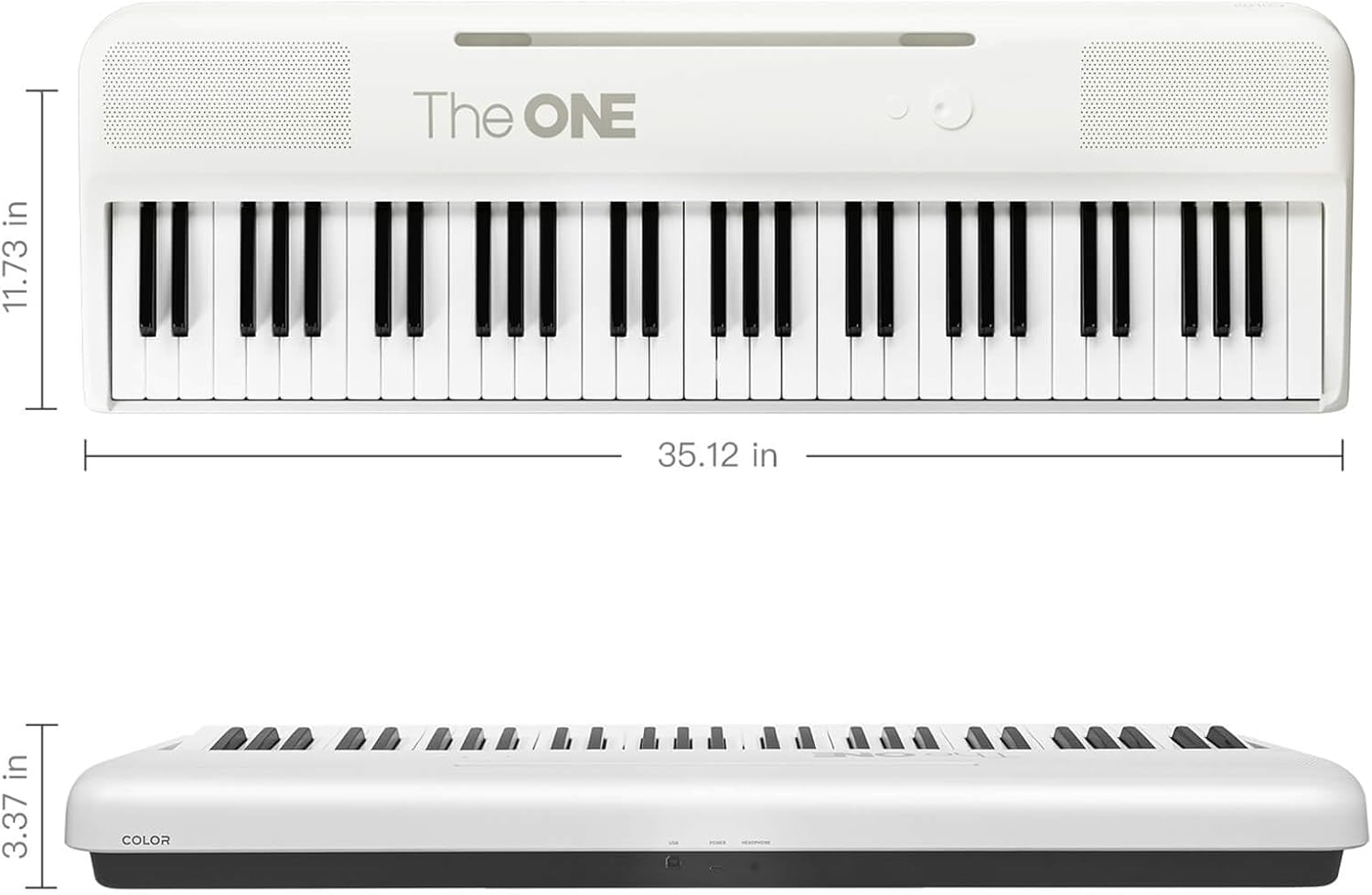 The ONE Smart Keyboard COLOR 61 Keys Piano Keyboard, Music Keyboard with 256 Timbres, 64 Polyphony, 6 Speakers, Built-in LED Lights and Free Apps