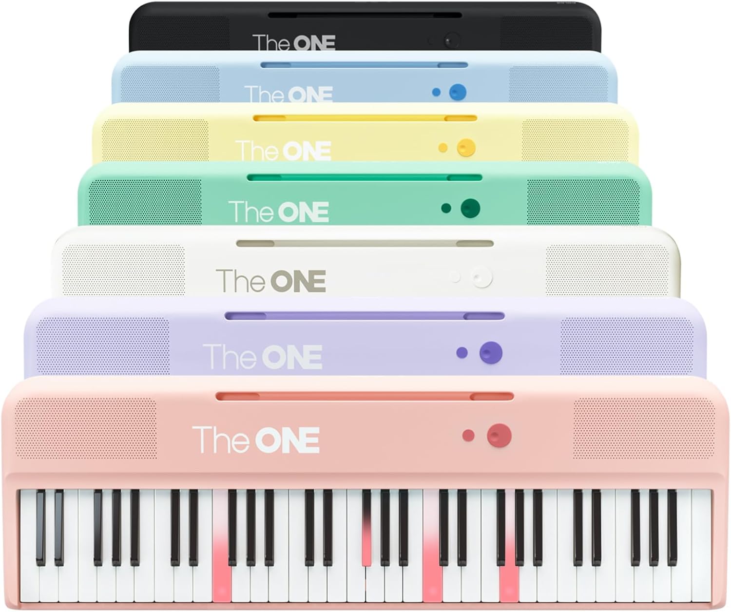 The ONE Smart Keyboard COLOR 61 Keys Piano Keyboard, Music Keyboard with 256 Timbres, 64 Polyphony, 6 Speakers, Built-in LED Lights and Free Apps