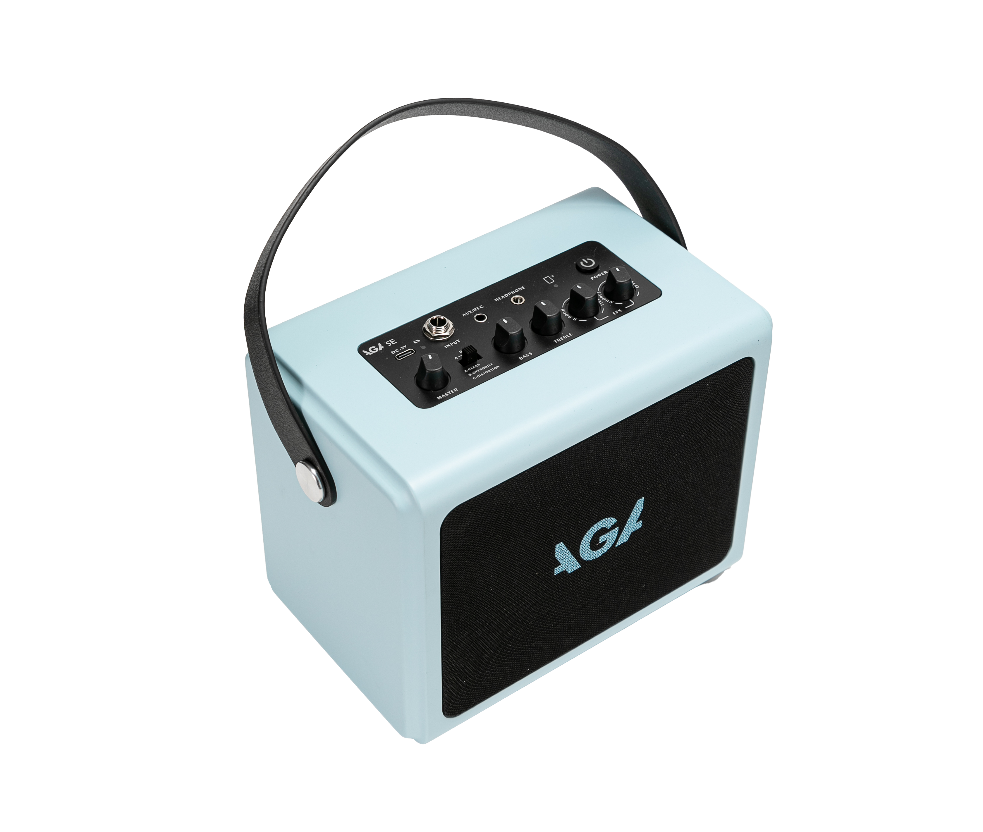 AGA SE Portable Bluetooth Amp ā 6W Rechargeable Mini Speaker with Delay/Reverb Effects, Guitar & AUX Input, Built-in Recording, Type-C Charging, Compatible with PC/Phone/Tablet