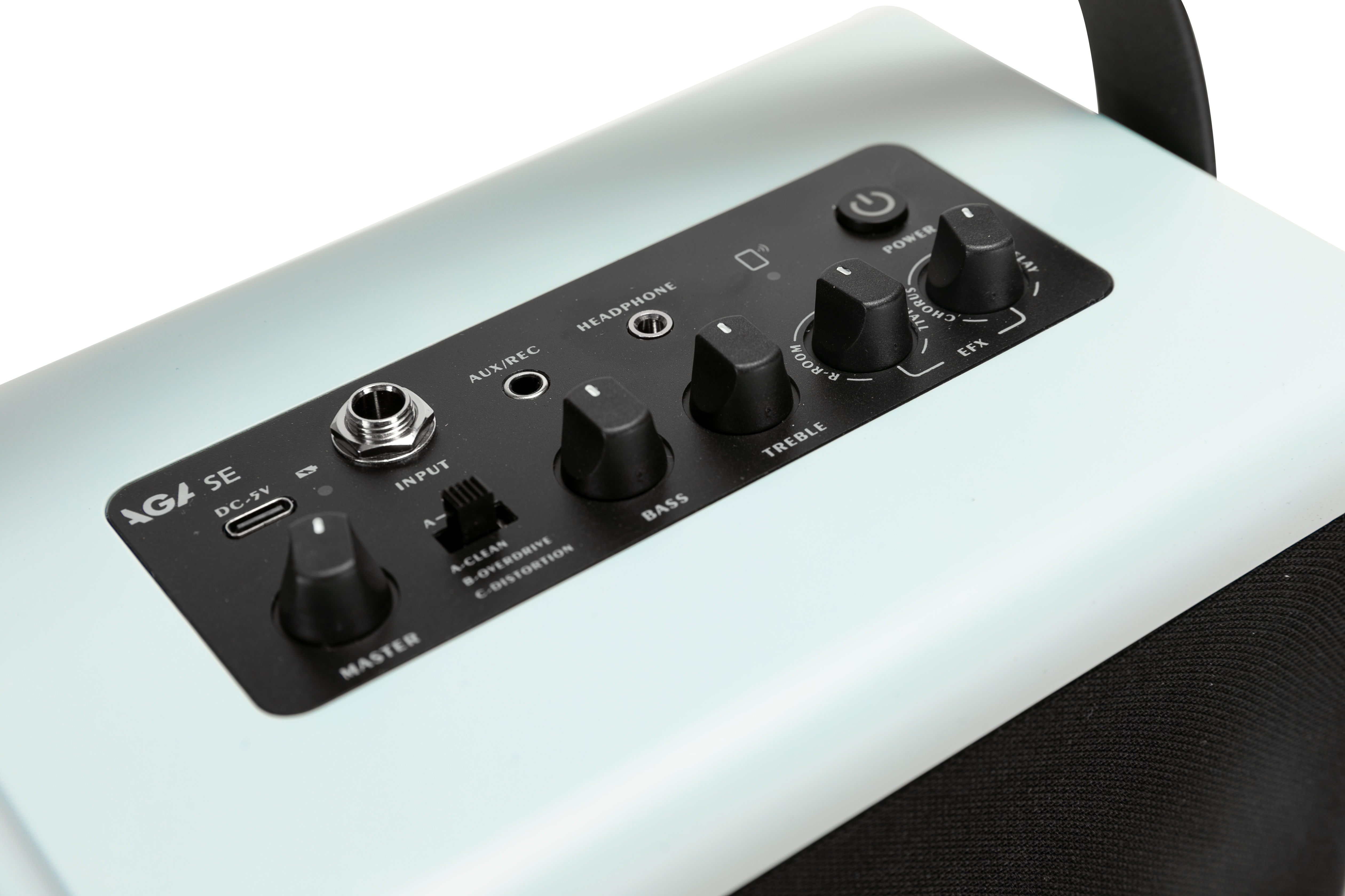 AGA SE Portable Bluetooth Amp ā 6W Rechargeable Mini Speaker with Delay/Reverb Effects, Guitar & AUX Input, Built-in Recording, Type-C Charging, Compatible with PC/Phone/Tablet