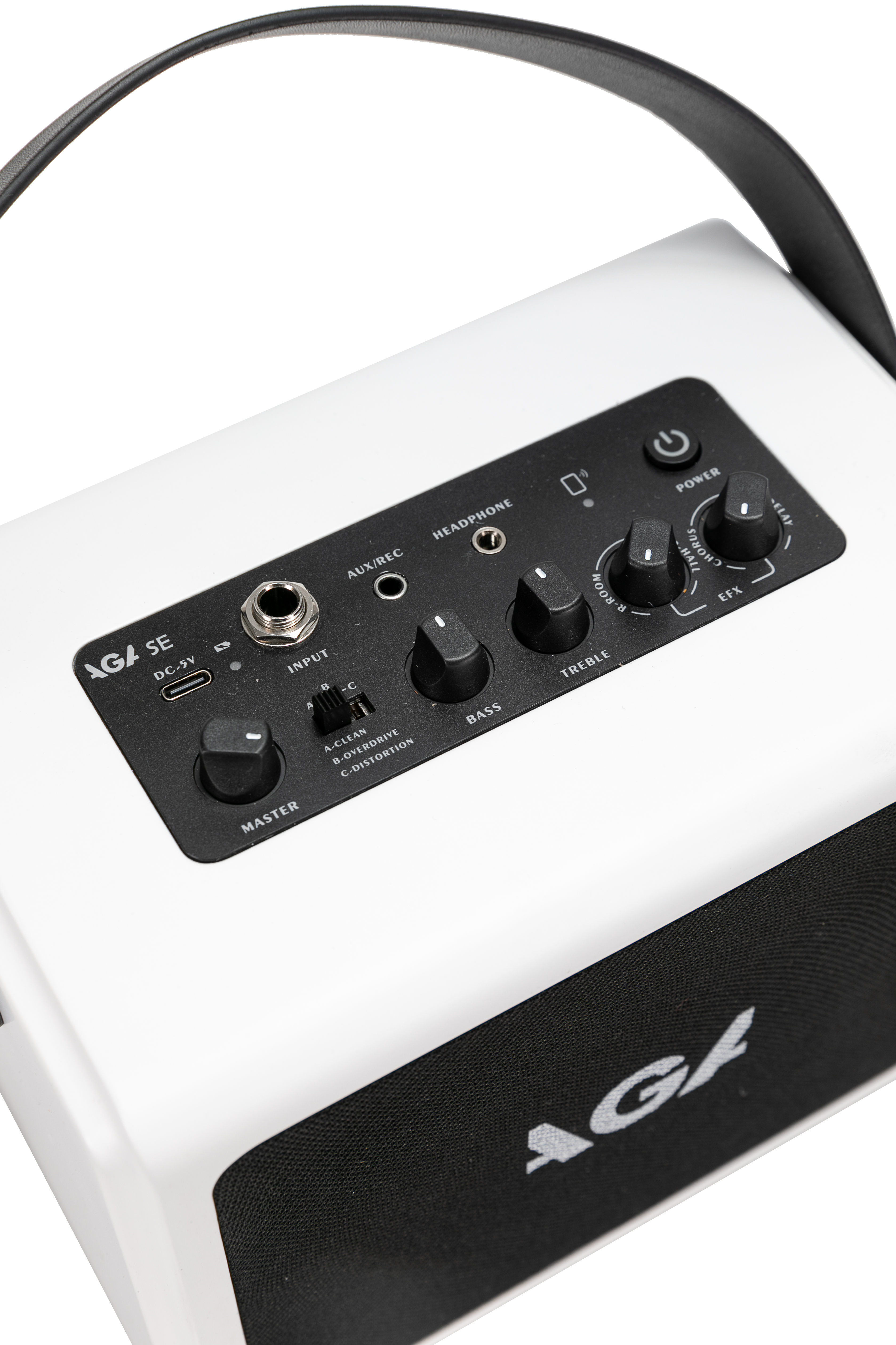 AGA SE Portable Bluetooth Amp ā 6W Rechargeable Mini Speaker with Delay/Reverb Effects, Guitar & AUX Input, Built-in Recording, Type-C Charging, Compatible with PC/Phone/Tablet