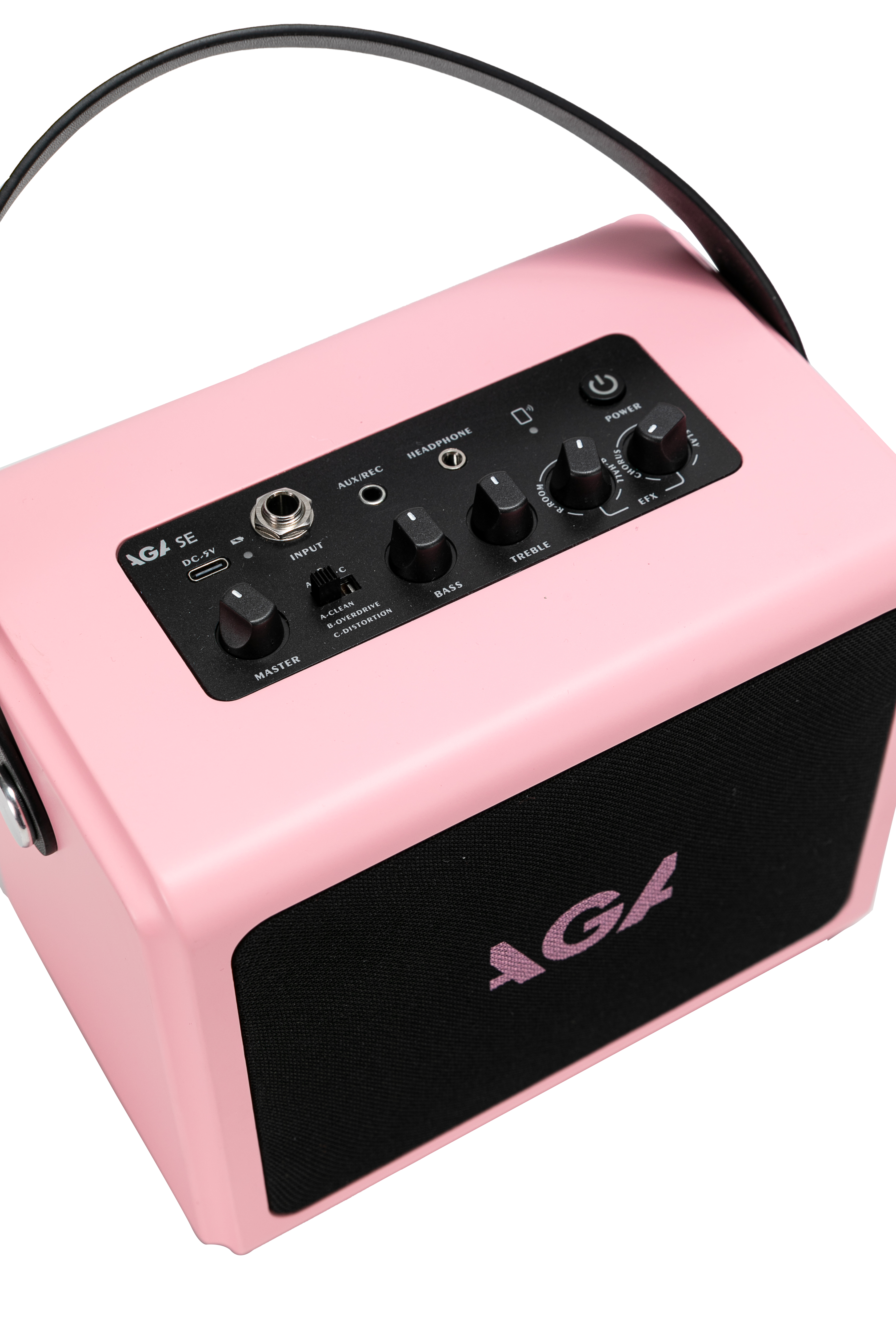 AGA SE Portable Bluetooth Amp ā 6W Rechargeable Mini Speaker with Delay/Reverb Effects, Guitar & AUX Input, Built-in Recording, Type-C Charging, Compatible with PC/Phone/Tablet