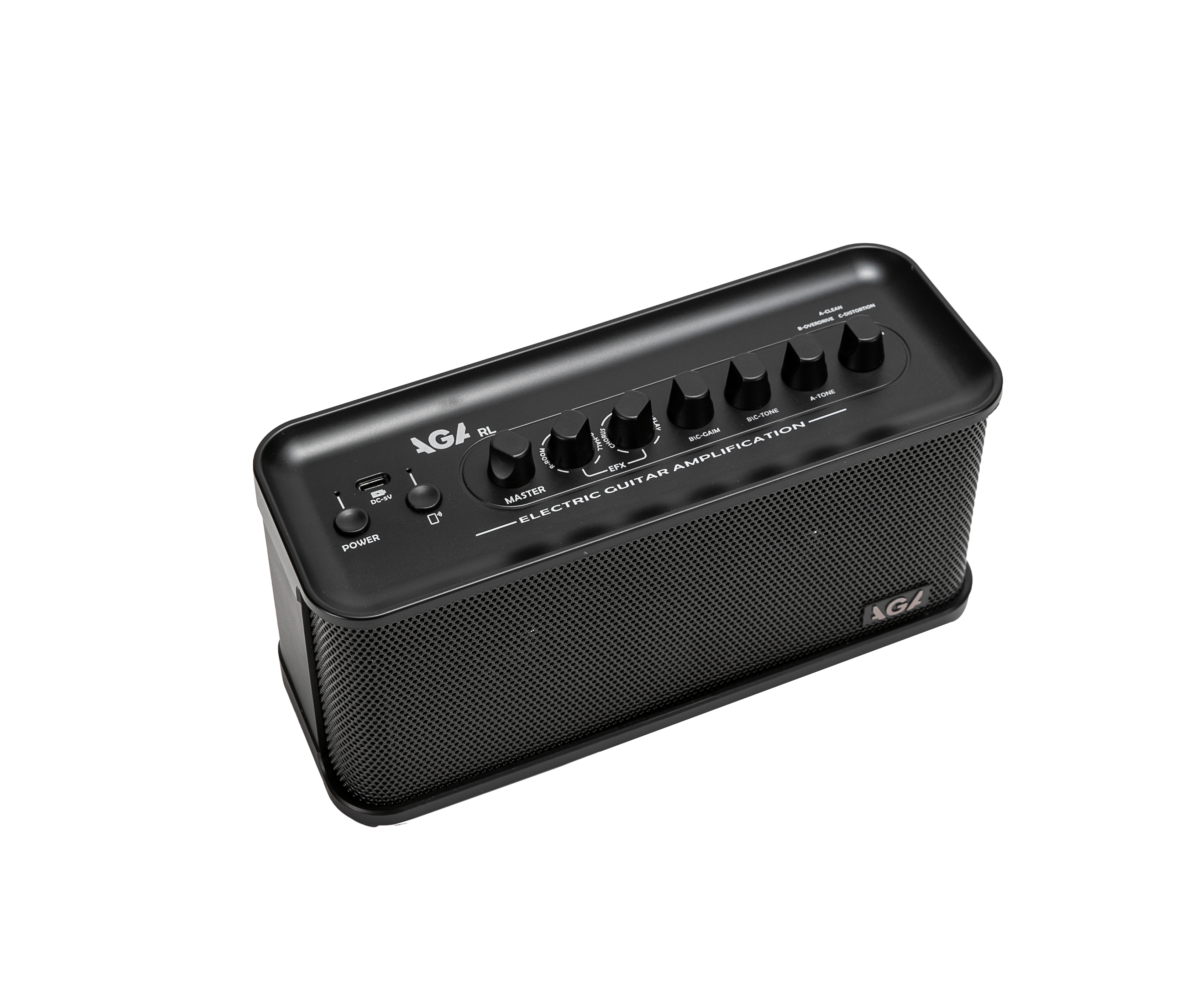 AGA RL Bluetooth Guitar Amp ā 6W Portable Electric Guitar Speaker with Delay/Reverb, 3 Tone Modes (Clean/Overdrive/Distortion), Dual 3ā Full-Range Speakers, Built-in Recorder & Bluetooth 5.0