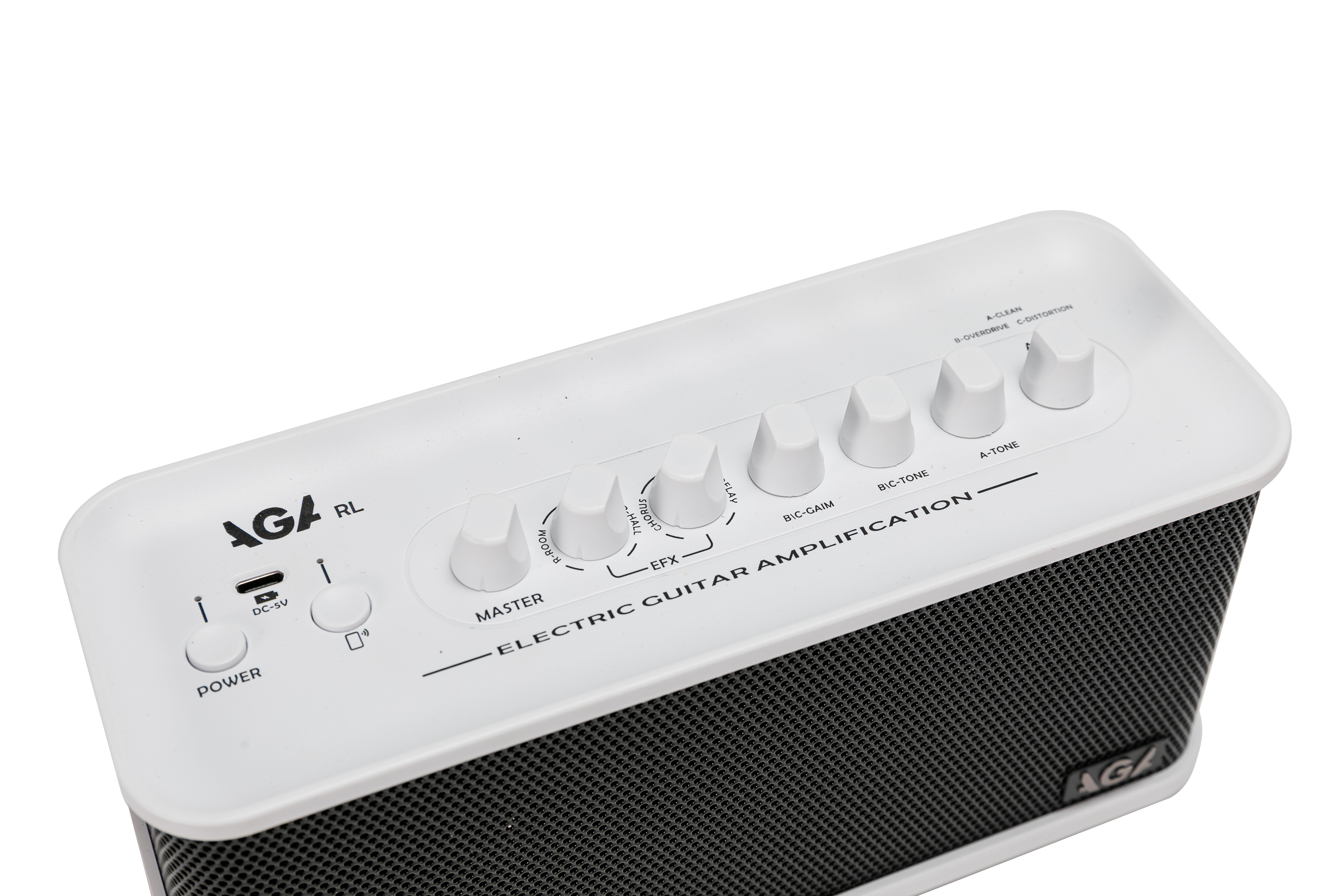 AGA RL Bluetooth Guitar Amp ā 6W Portable Electric Guitar Speaker with Delay/Reverb, 3 Tone Modes (Clean/Overdrive/Distortion), Dual 3ā Full-Range Speakers, Built-in Recorder & Bluetooth 5.0