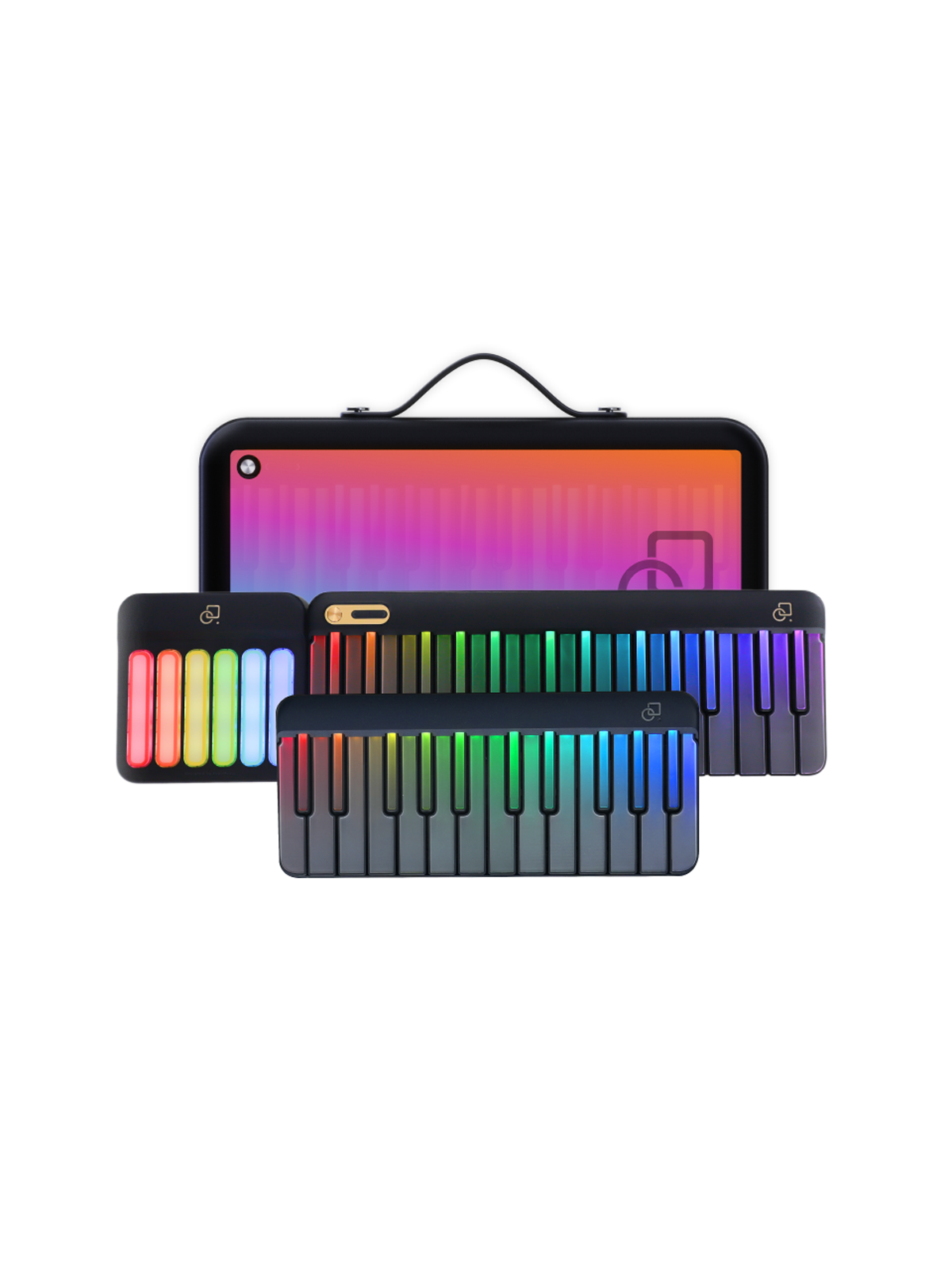 Smart Piano Keyboard,Rainbow LED Lights&Free Apps,Learning Portable Keyboard,256 Voices,100+ Auto Chords,MIDI Support,59-Key Digital Piano for Beginners,Gift for Birthdays or Holidays