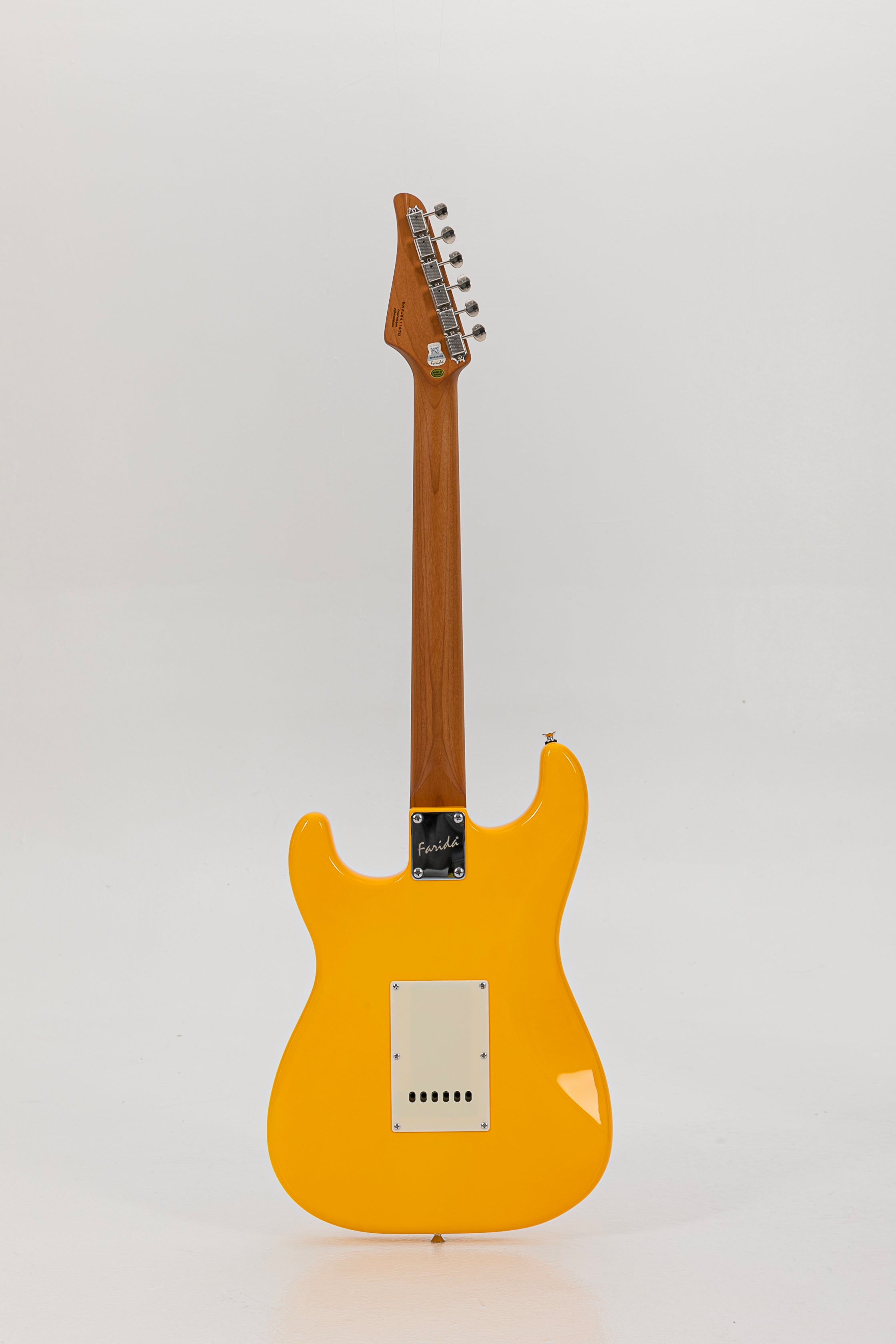 Farida F-5020 Series Electric Guitar ā Beginner Strat Style with 5-Way Pickup Selector, Vintage Tremolo, Carbonized Maple Neck & T2-3 Sealed Tuners