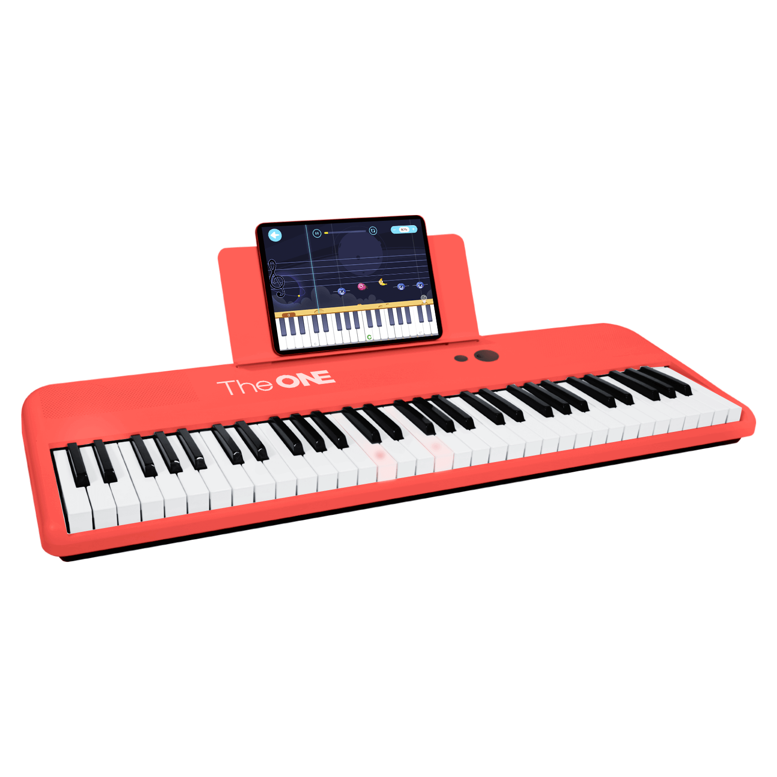 The ONE Smart Keyboard COLOR 61 Keys Piano Keyboard, Music Keyboard with 256 Timbres, 64 Polyphony, 6 Speakers, Built-in LED Lights and Free Apps