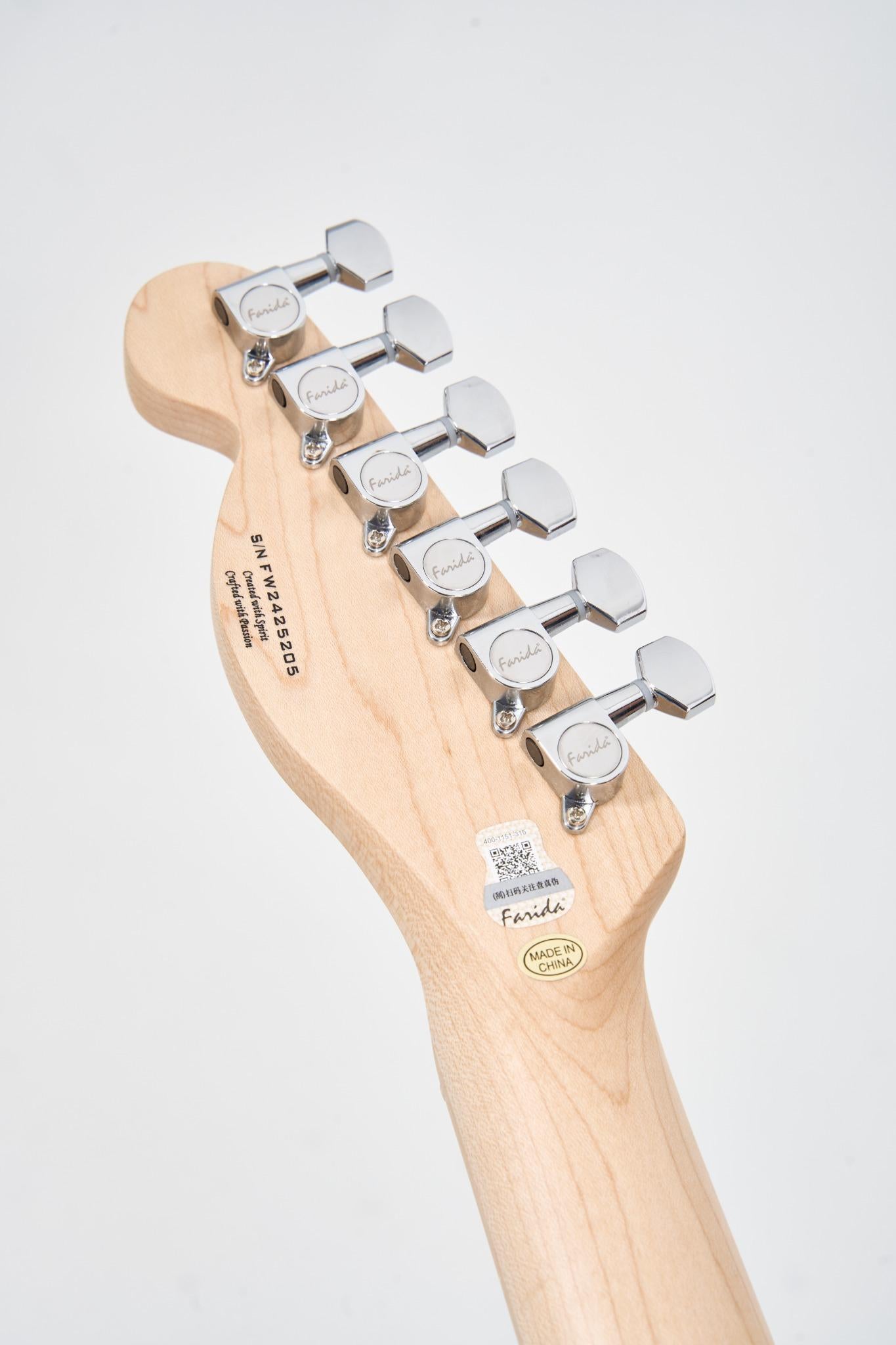 Farida F-2120 TELE Electric Guitar – Classic Telecaster Style with Maple Neck, SOUND-TD1 Pickup, and T1-3 Farida Tuners – 648mm Scale, 22 Frets