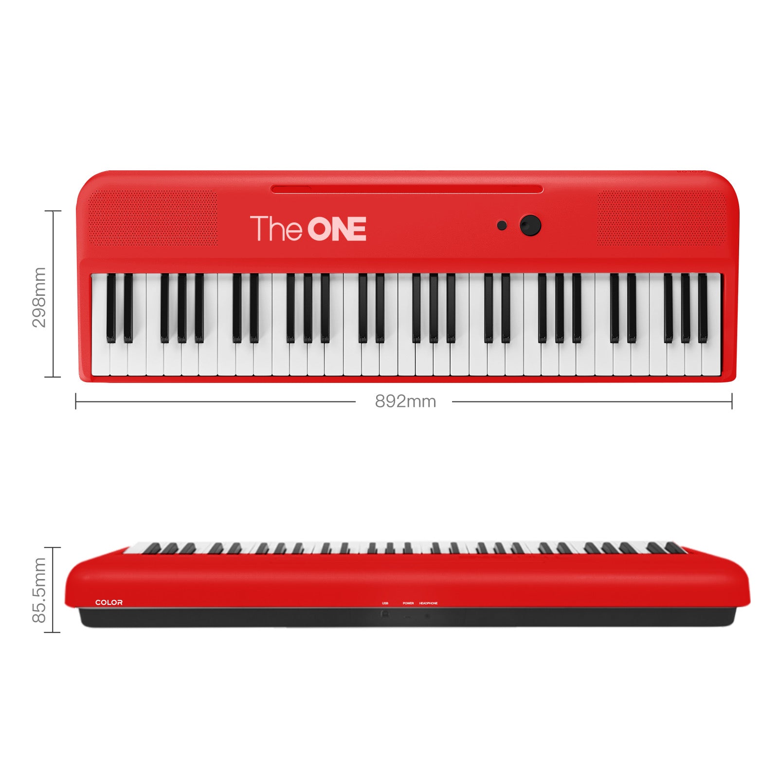 The ONE Smart Keyboard COLOR 61 Keys Piano Keyboard, Music Keyboard with 256 Timbres, 64 Polyphony, 6 Speakers, Built-in LED Lights and Free Apps