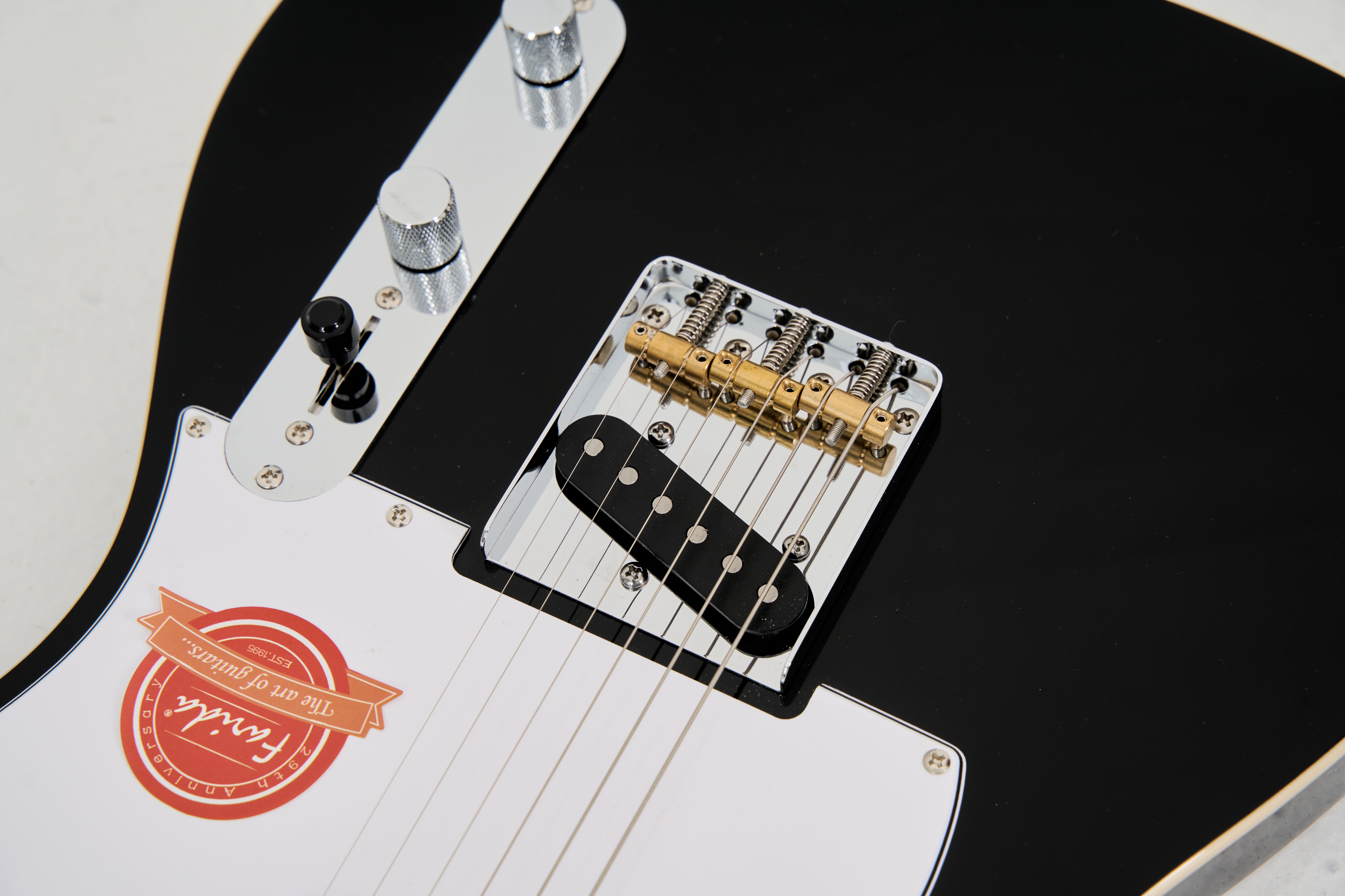 Farida F-5120 TELE Electric Guitar with 648mm Scale Length, 22 Frets, Carbonized Maple Neck & Body, Sound-TD4 Pickup, Classic C-Shape