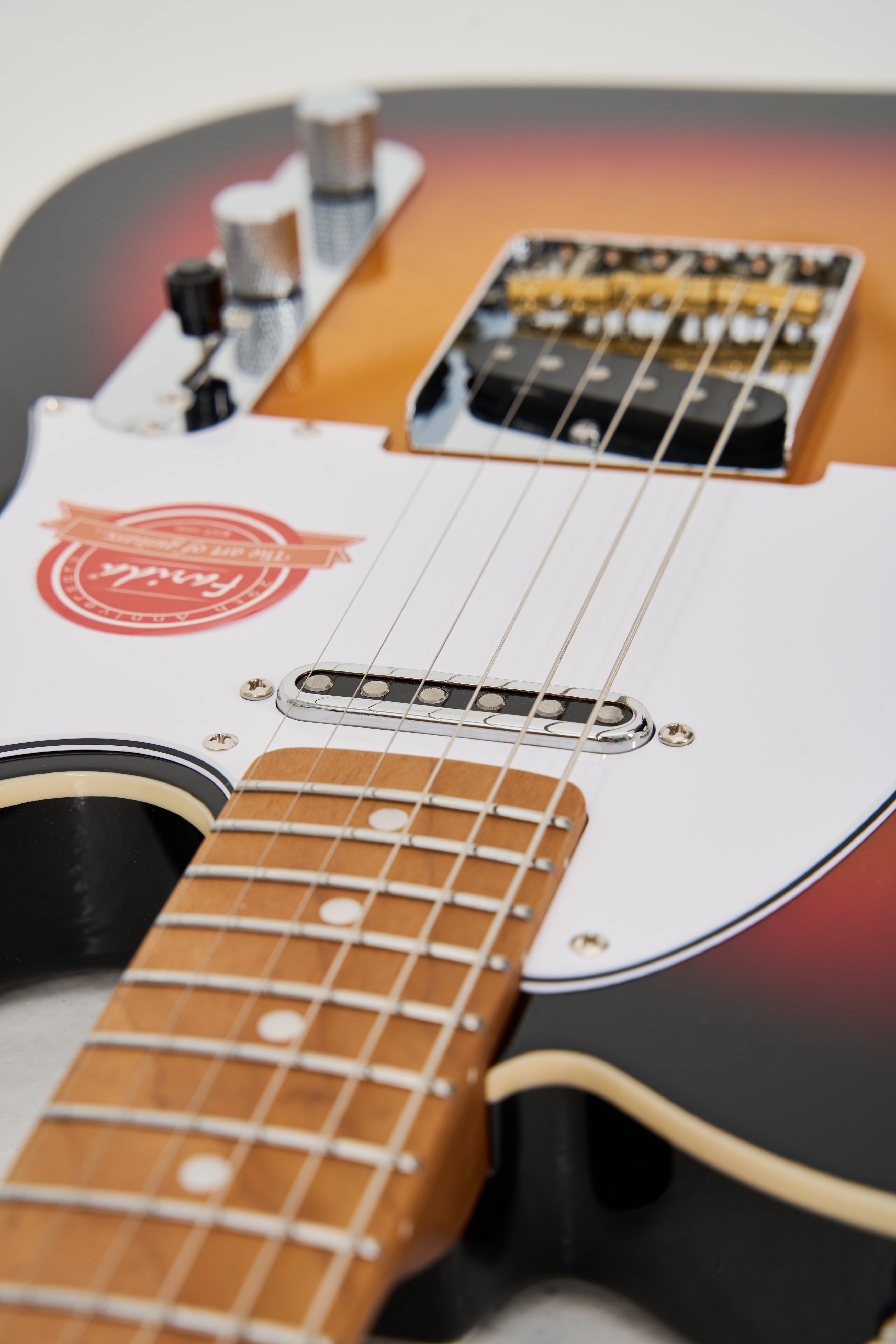 Farida F-5120 TELE Electric Guitar with 648mm Scale Length, 22 Frets, Carbonized Maple Neck & Body, Sound-TD4 Pickup, Classic C-Shape