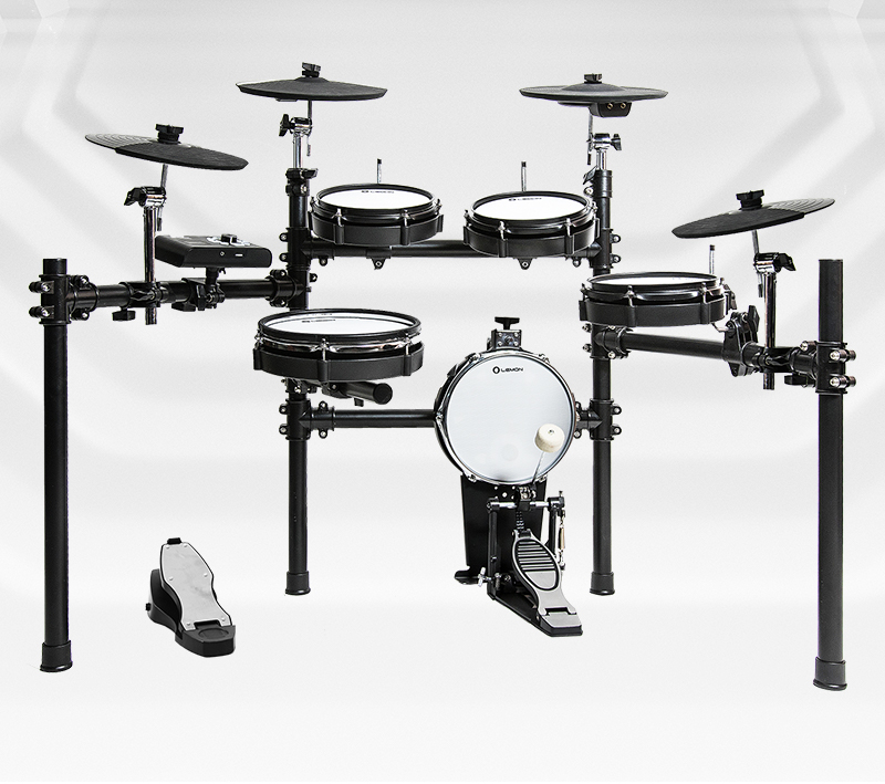 LEMON T505 Electronic Drum Kit with Z11 Sound Module – 5 Drum 4 Cymbal Mesh Pads, Expandable to 6 Drums – Bluetooth, 282 Sounds, Dual-Trigger Snare, Hi-Hat Pedal – Practice & Performance Ready