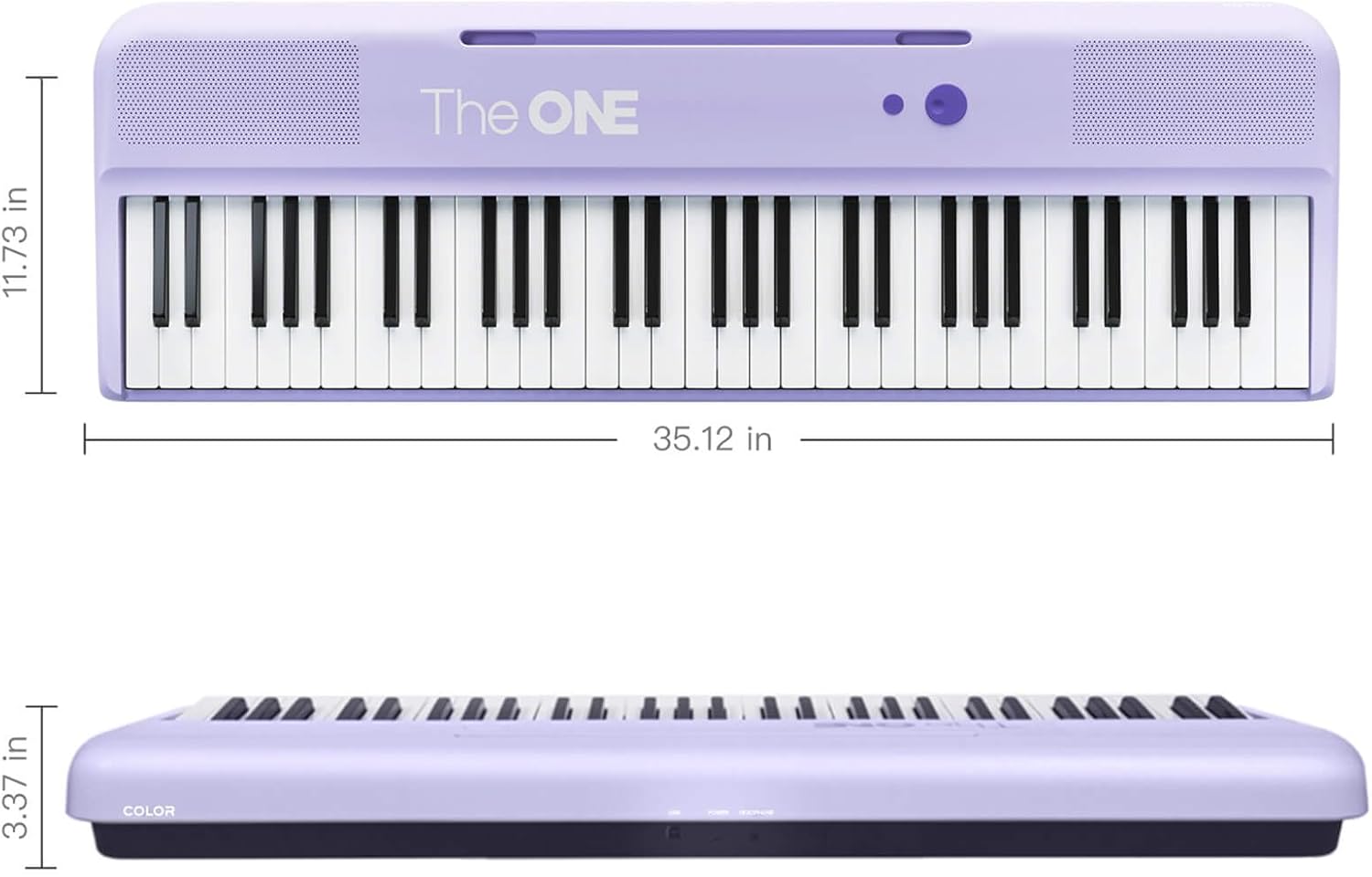 The ONE Smart Keyboard COLOR 61 Keys Piano Keyboard, Music Keyboard with 256 Timbres, 64 Polyphony, 6 Speakers, Built-in LED Lights and Free Apps