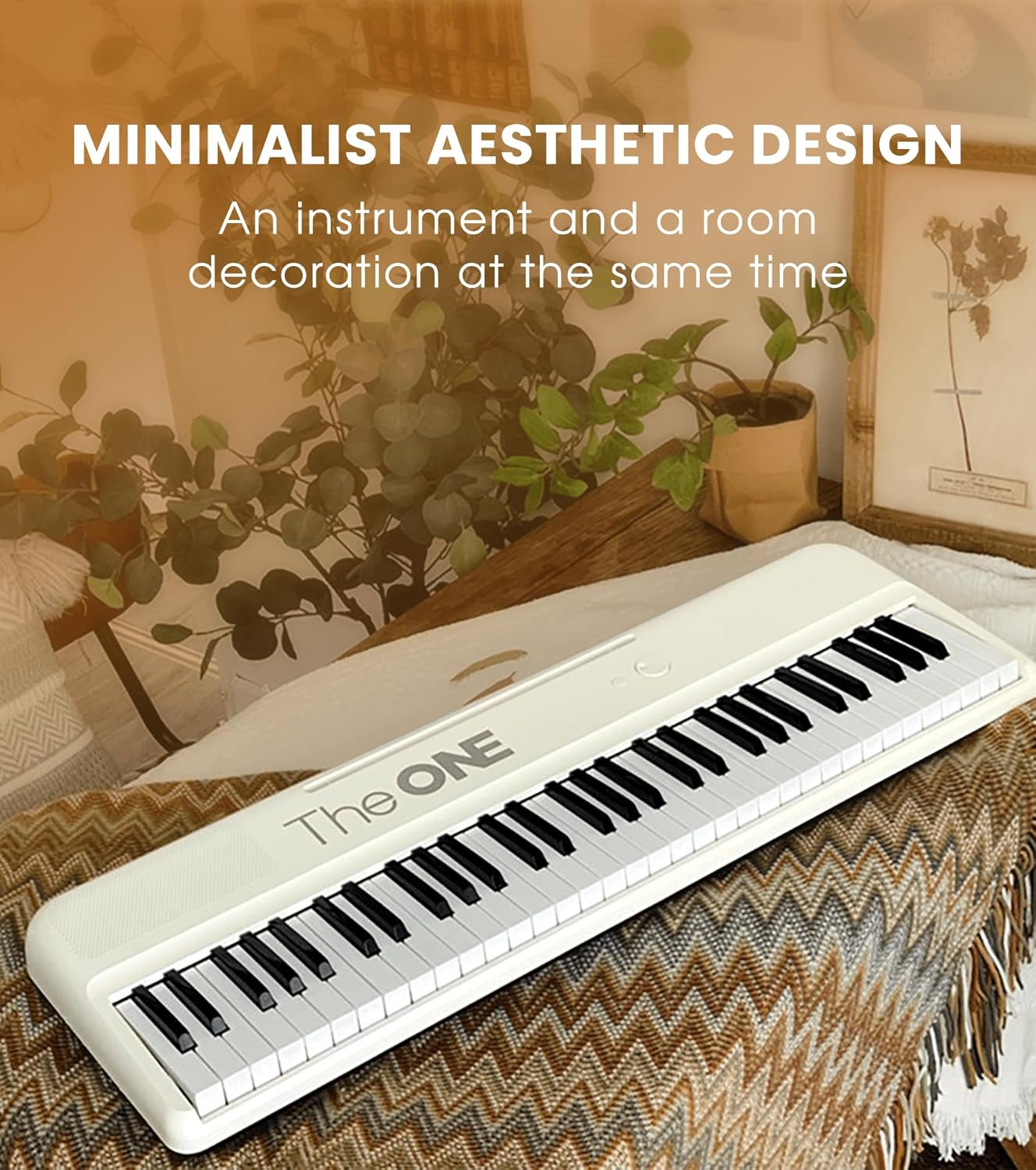 The ONE Smart Keyboard COLOR 61 Keys Piano Keyboard, Music Keyboard with 256 Timbres, 64 Polyphony, 6 Speakers, Built-in LED Lights and Free Apps