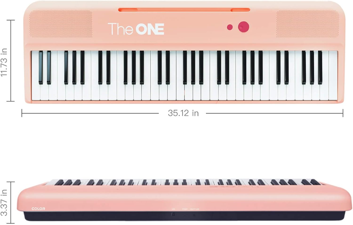 The ONE Smart Keyboard COLOR 61 Keys Piano Keyboard, Music Keyboard with 256 Timbres, 64 Polyphony, 6 Speakers, Built-in LED Lights and Free Apps