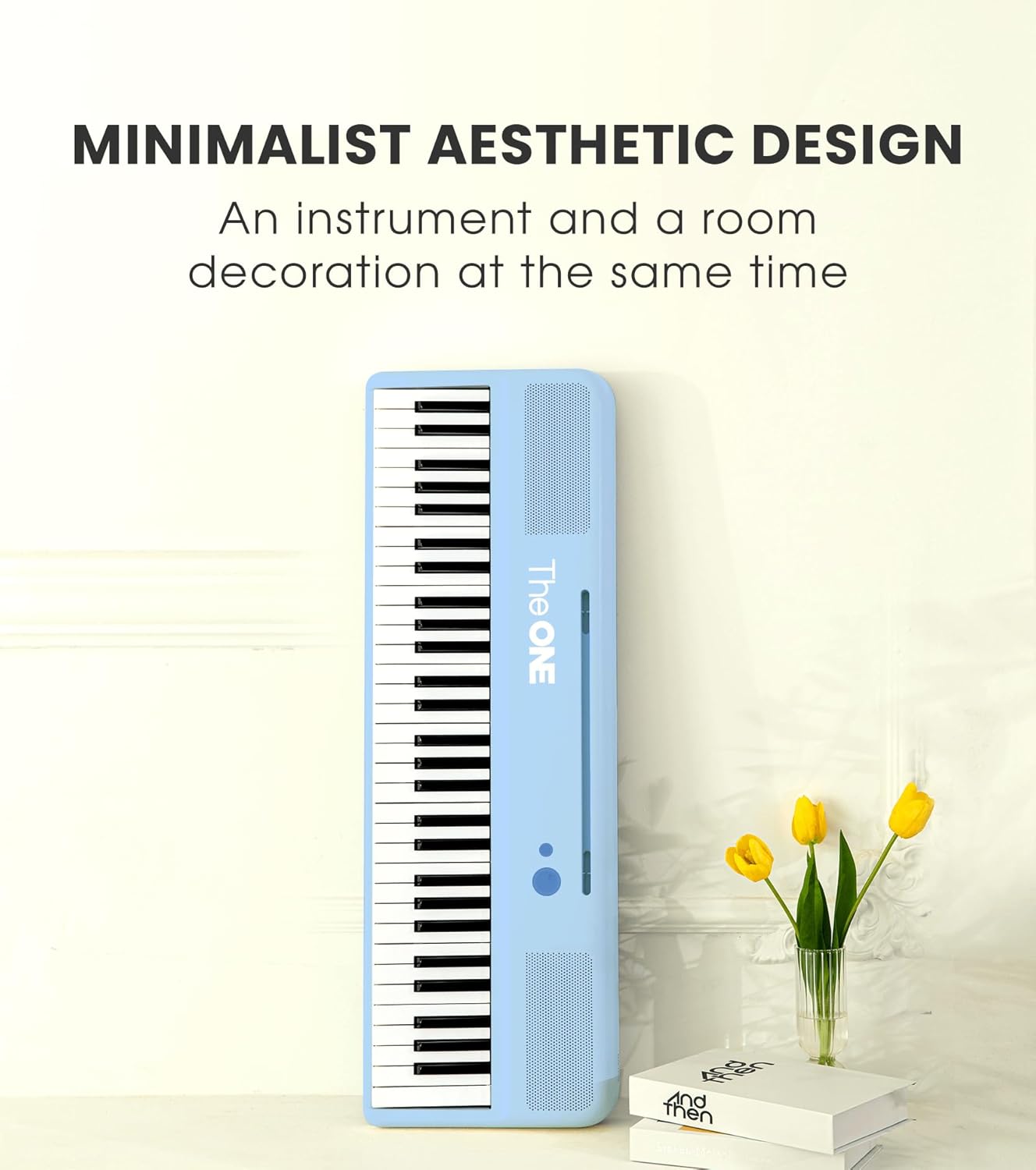 The ONE Smart Keyboard COLOR 61 Keys Piano Keyboard, Music Keyboard with 256 Timbres, 64 Polyphony, 6 Speakers, Built-in LED Lights and Free Apps