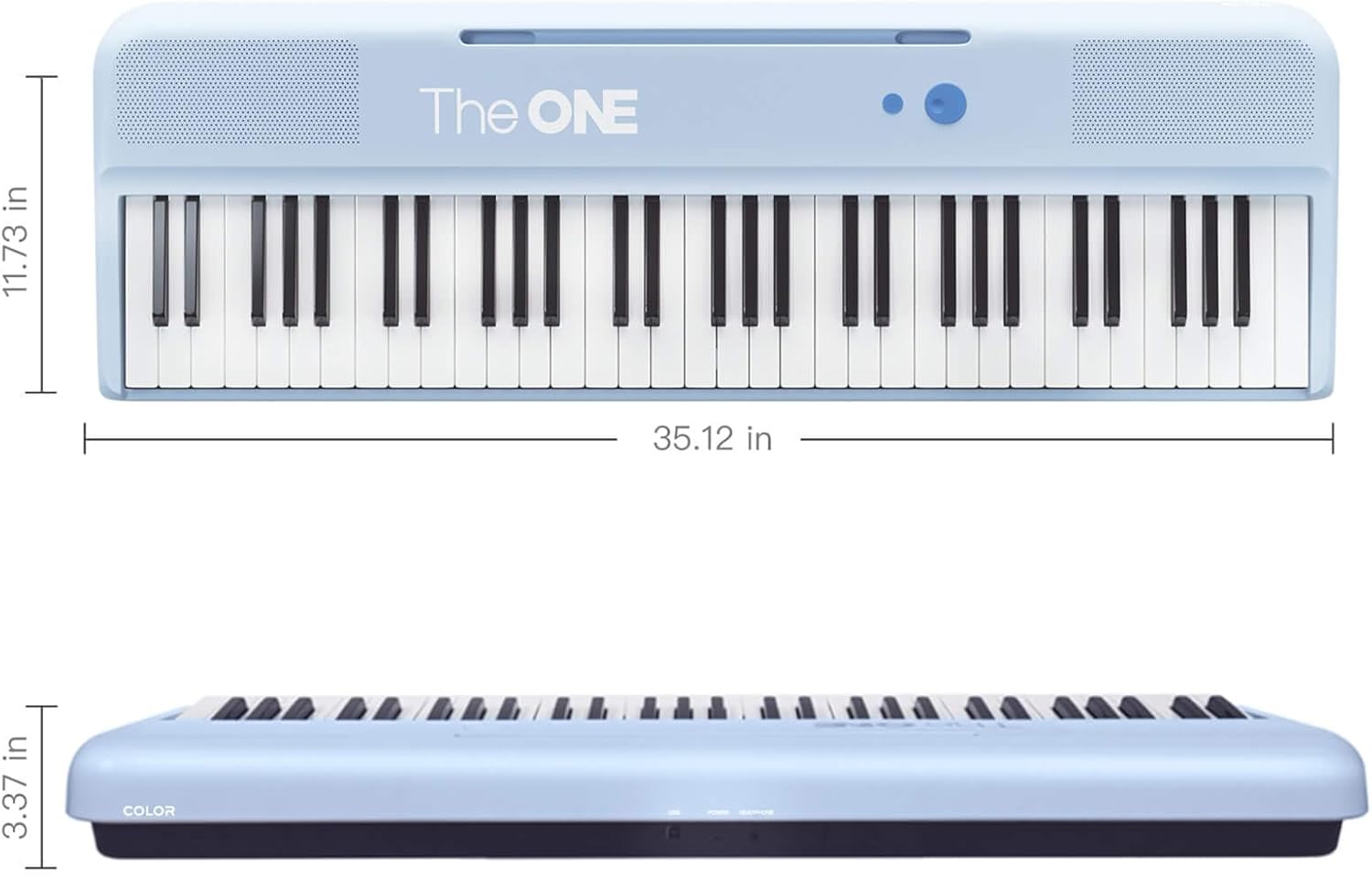 The ONE Smart Keyboard COLOR 61 Keys Piano Keyboard, Music Keyboard with 256 Timbres, 64 Polyphony, 6 Speakers, Built-in LED Lights and Free Apps