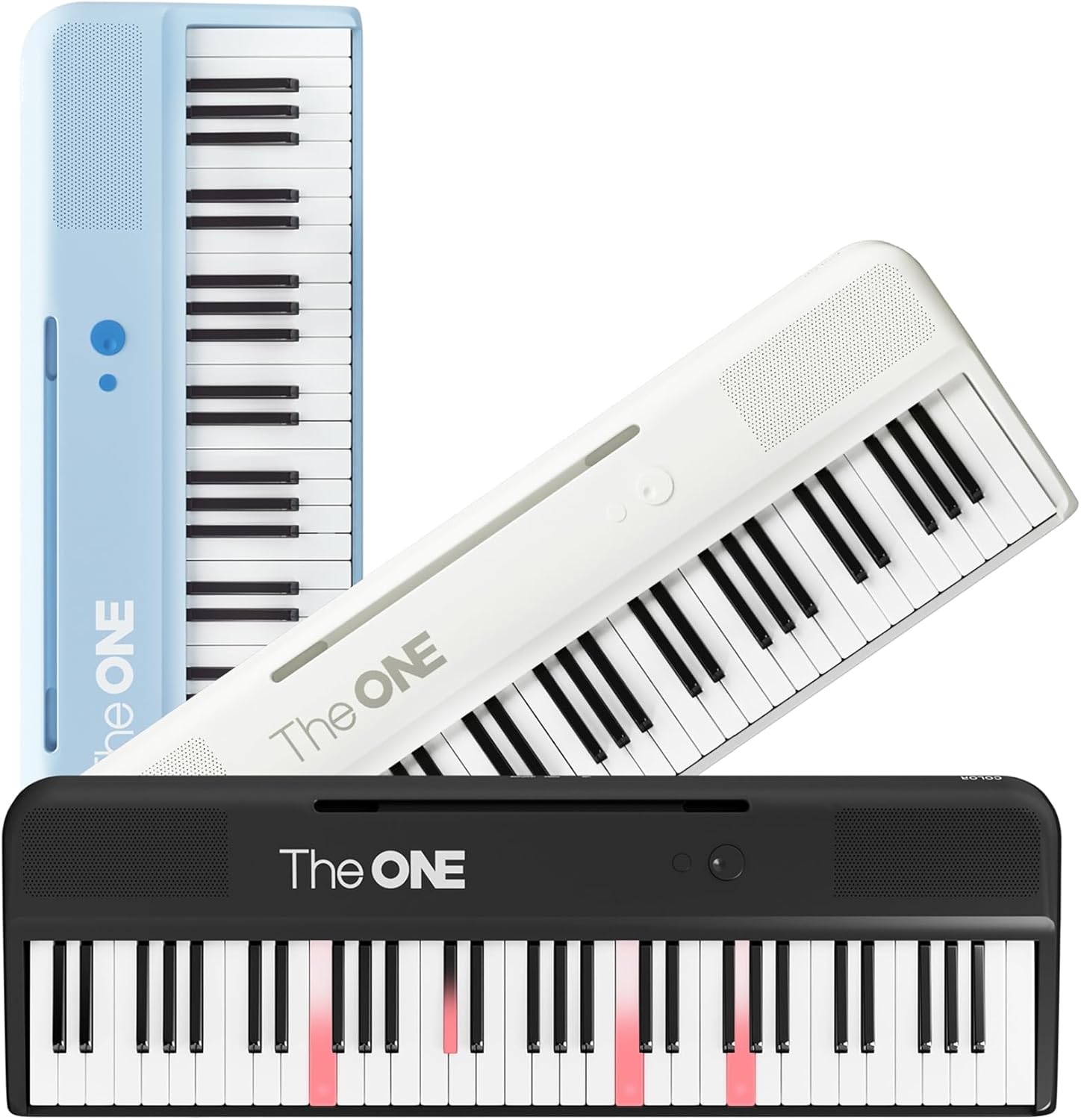 The ONE Smart Keyboard COLOR 61 Keys Piano Keyboard, Music Keyboard with 256 Timbres, 64 Polyphony, 6 Speakers, Built-in LED Lights and Free Apps