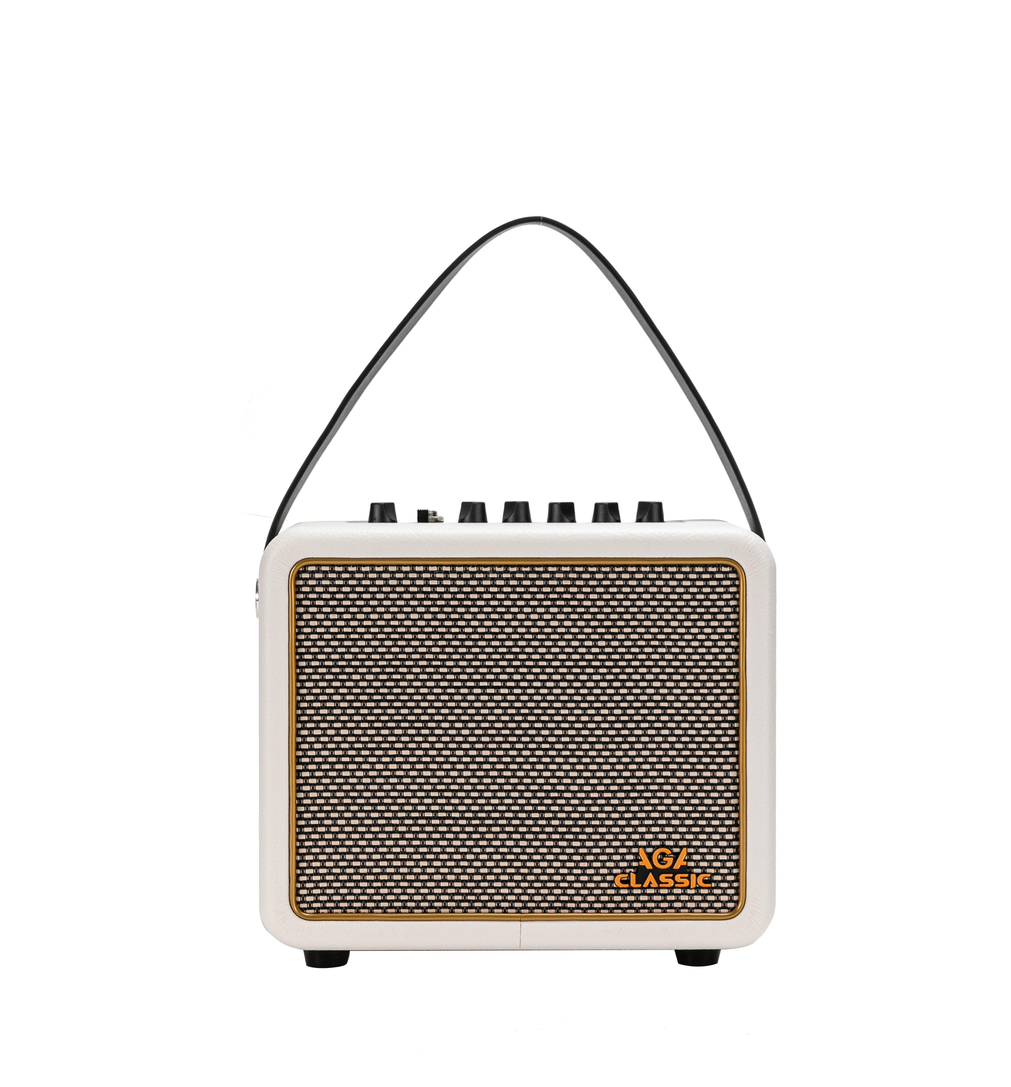 AGA Classic Series Bluetooth Guitar Amp – 8W Portable Amp with Delay/Reverb, USB Recording, Built-in Lithium Battery, Bluetooth 5.0, 5” Full-Range Speaker, Compact Design