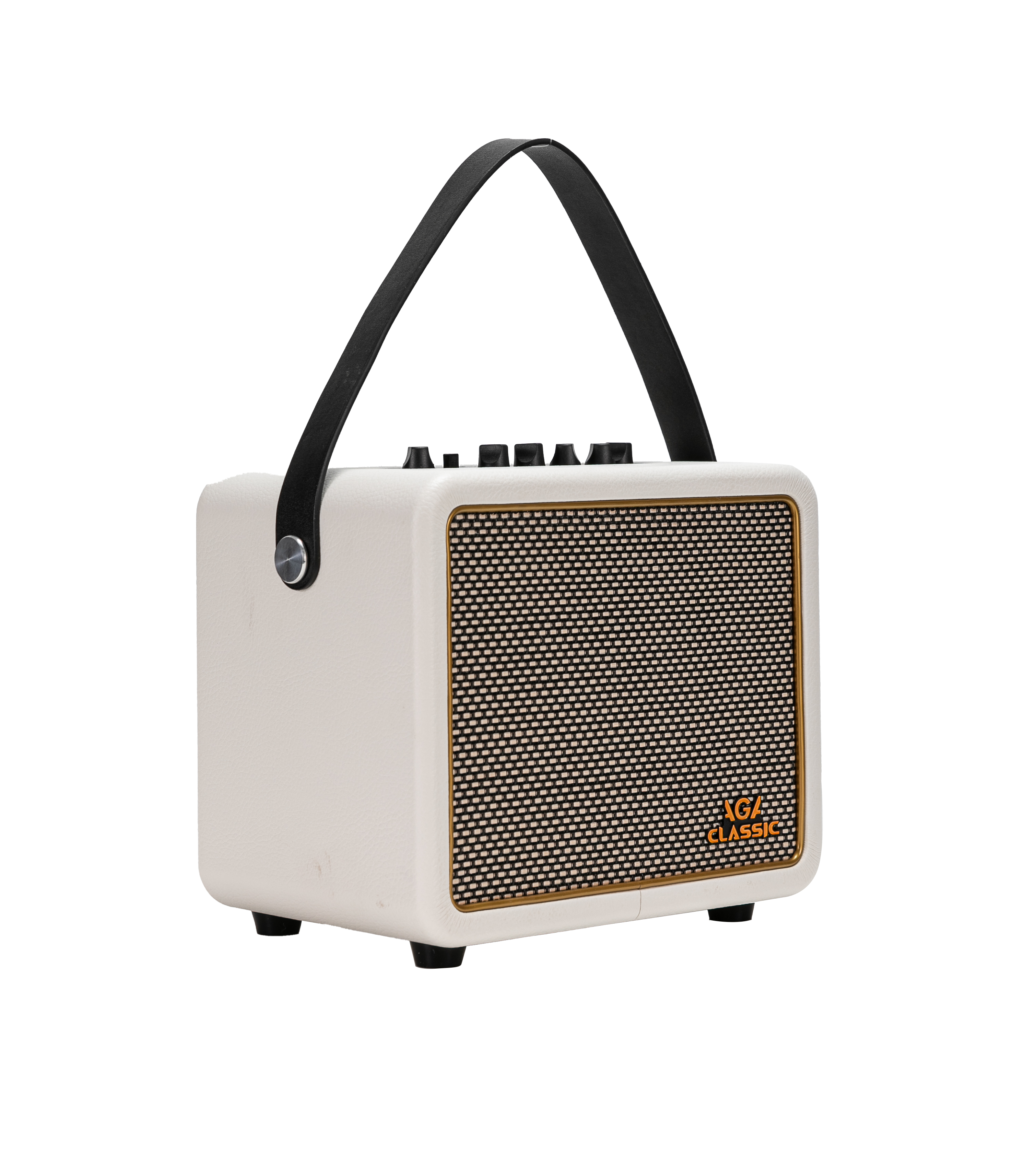 AGA Classic Series Bluetooth Guitar Amp – 8W Portable Amp with Delay/Reverb, USB Recording, Built-in Lithium Battery, Bluetooth 5.0, 5” Full-Range Speaker, Compact Design