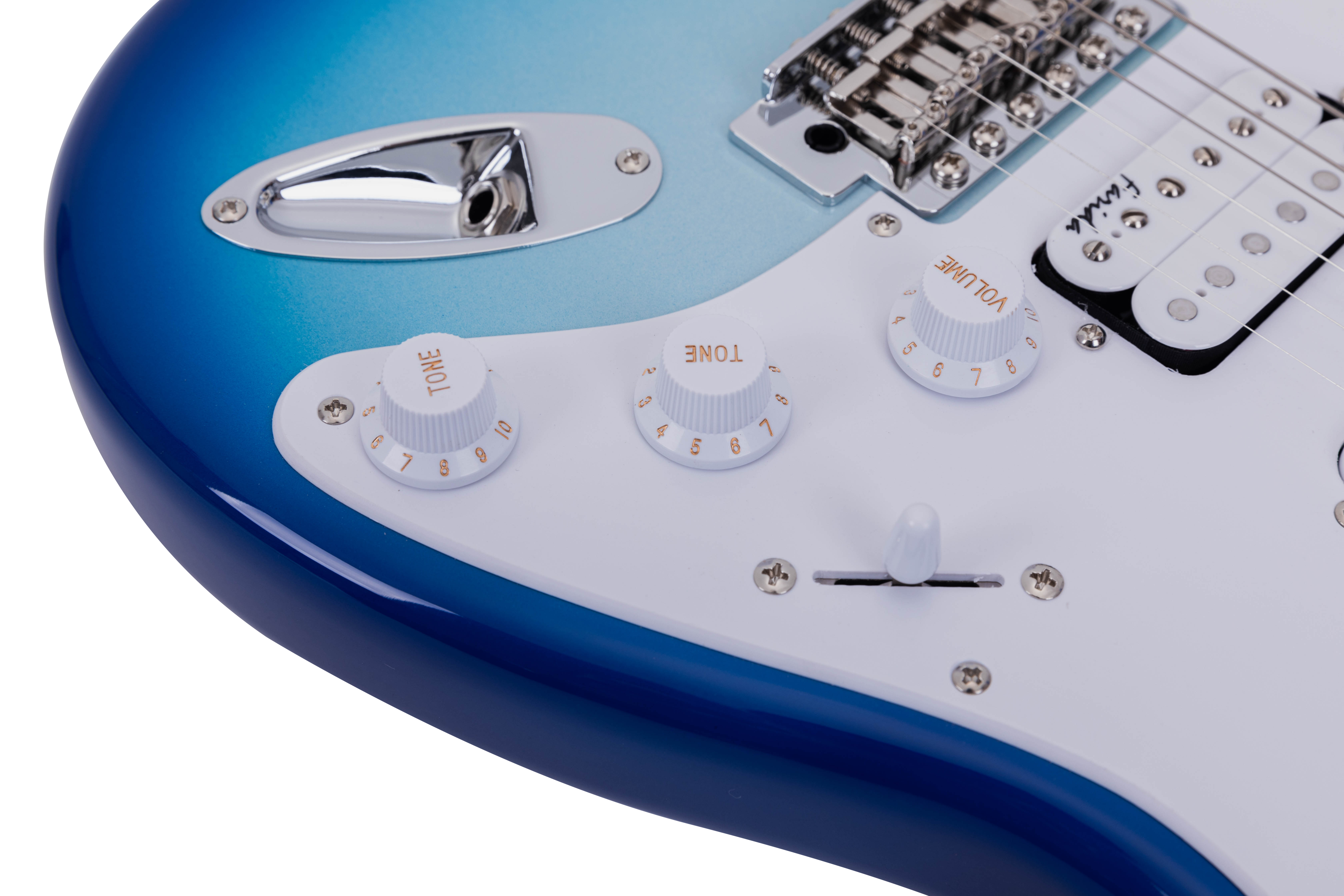 F-5051 Electric Guitar – Solid Alder Body, Maple Neck, Rosewood Fingerboard, HSS Pickup, 6-Point Tremolo Bridge, Locking Tuners – Beginner & Intermediate Strat Style Guitar