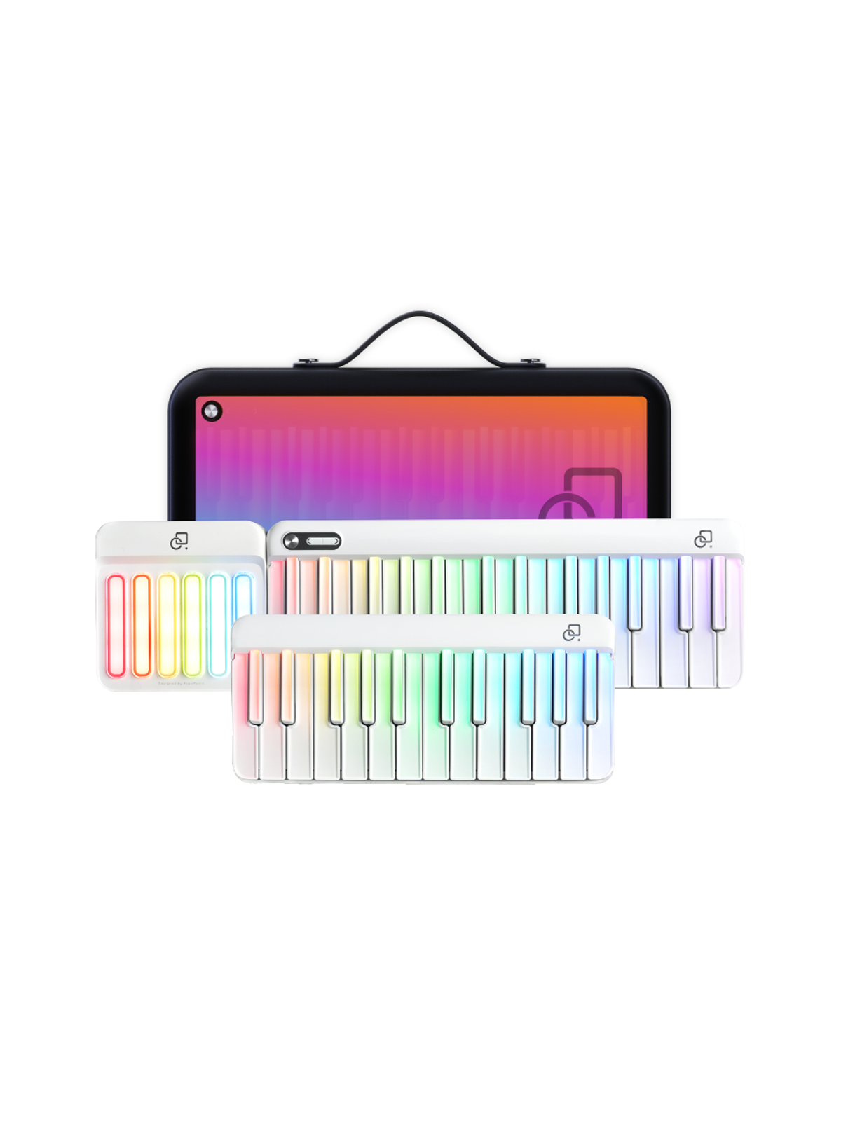 Smart Piano Keyboard,Rainbow LED Lights&Free Apps,Learning Portable Keyboard,256 Voices,100+ Auto Chords,MIDI Support,59-Key Digital Piano for Beginners,Gift for Birthdays or Holidays
