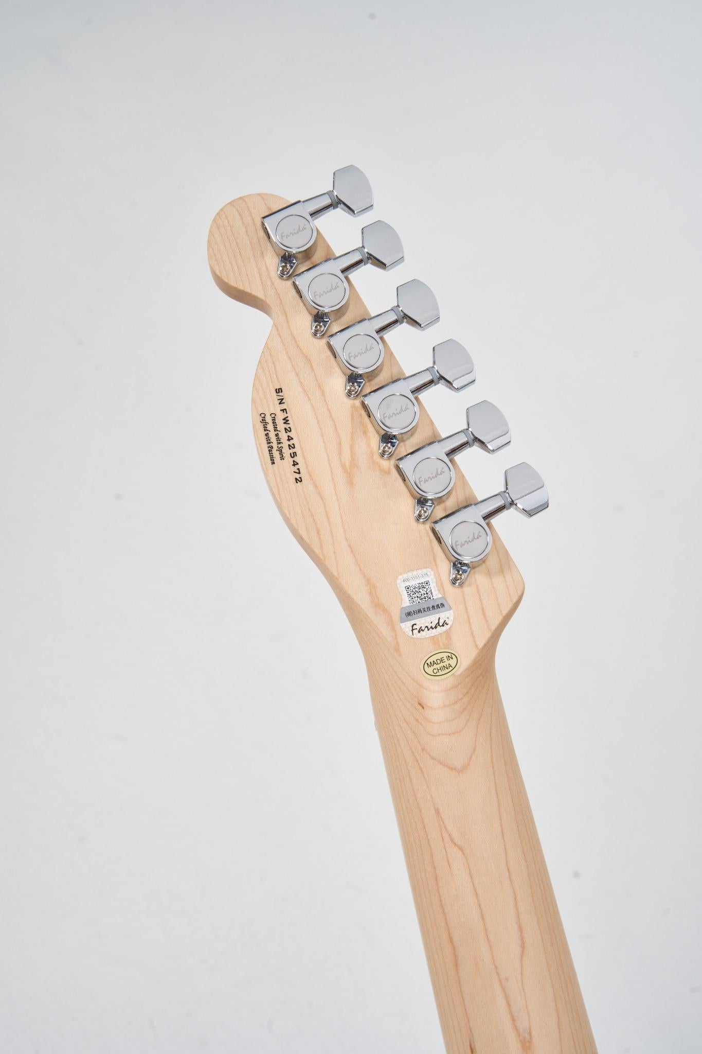 Farida F-2120 TELE Electric Guitar – Classic Telecaster Style with Maple Neck, SOUND-TD1 Pickup, and T1-3 Farida Tuners – 648mm Scale, 22 Frets